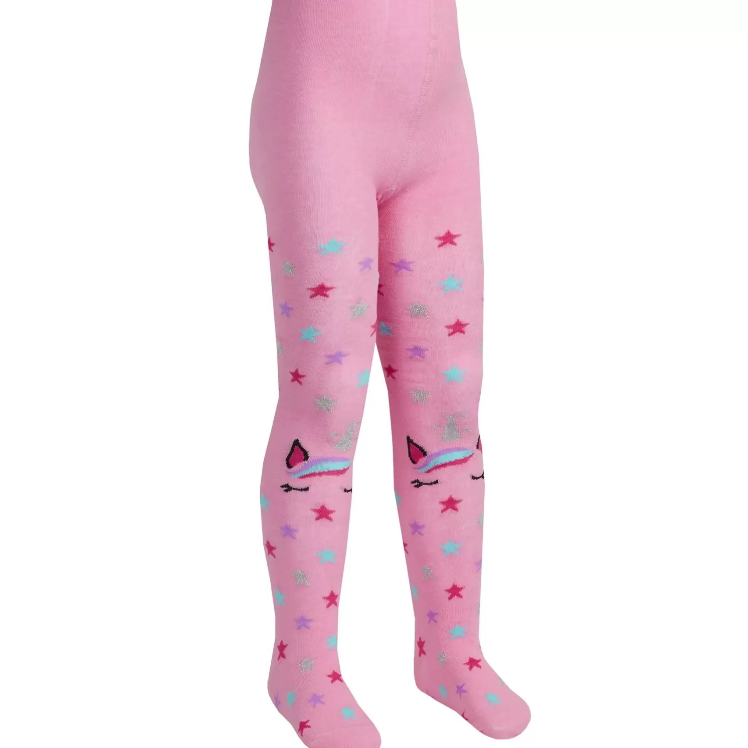 Kids * 2 Pairs Girls Unicorn Cotton Rich Tights