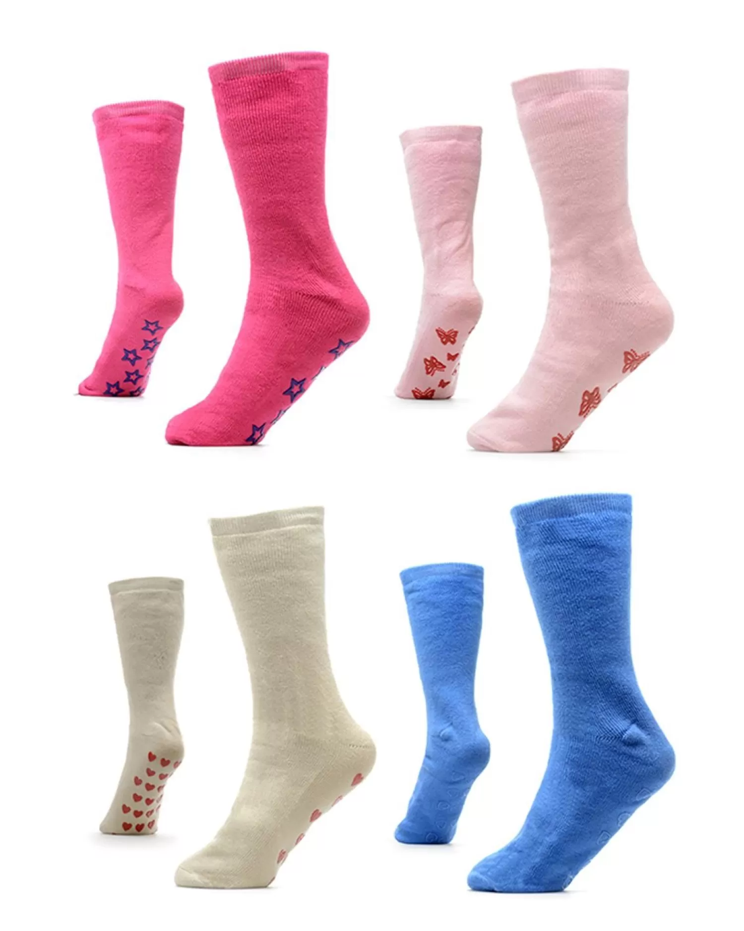 * Socks | 4 Pairs Womens Slipper Socks