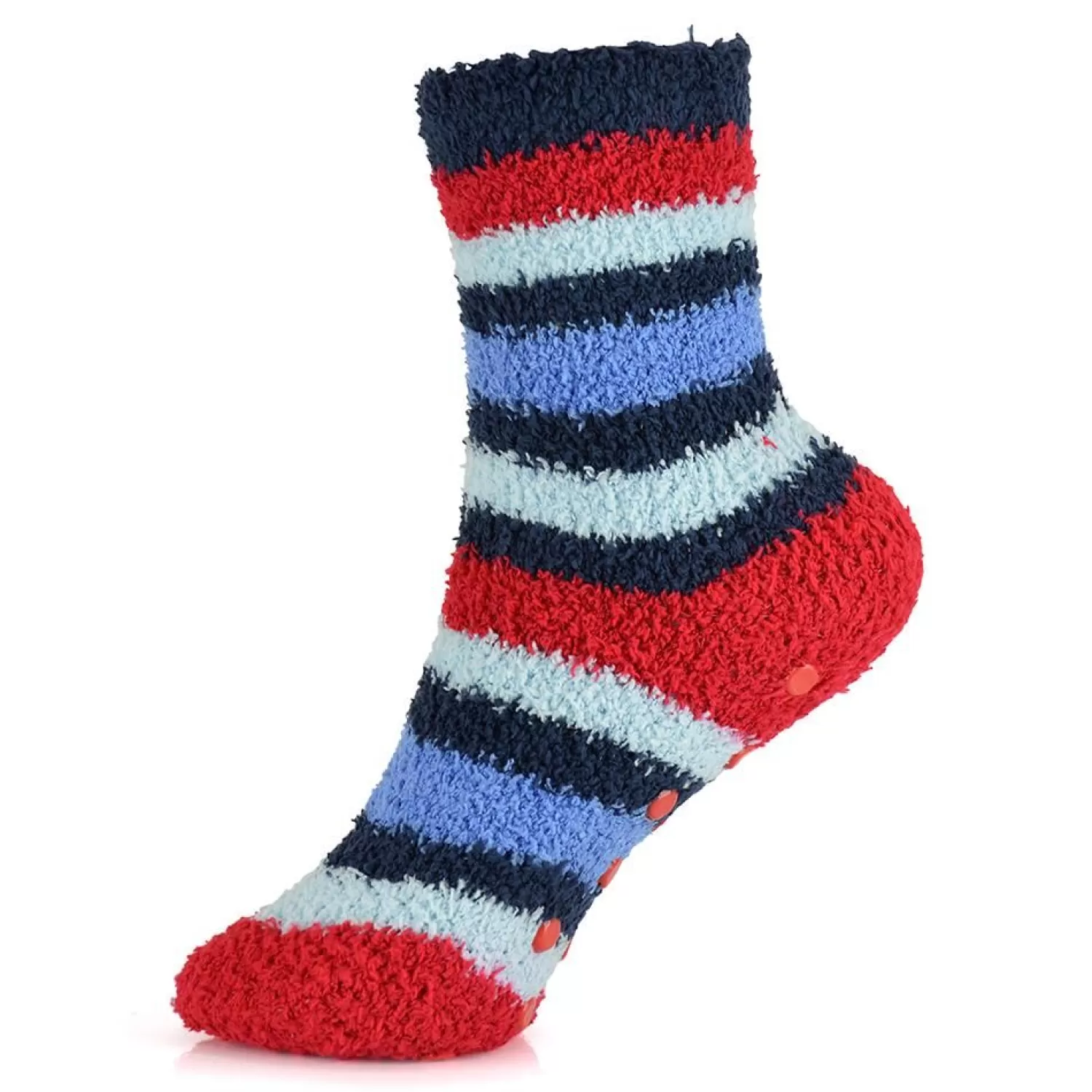 Kids Bertie & Bo 4 Pairs Boys Blue Stripe Cosy Socks