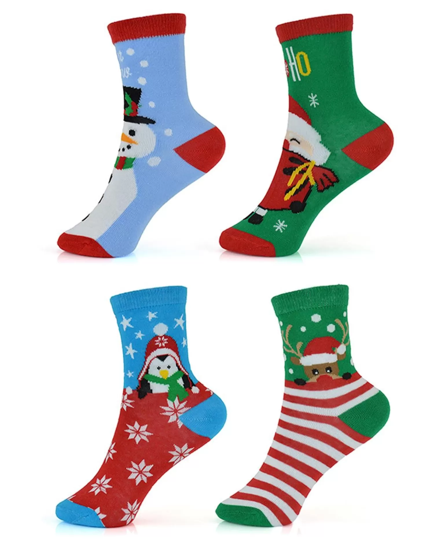 Kids * 4 Pairs Kids Cotton Rich Festive Christmas Socks