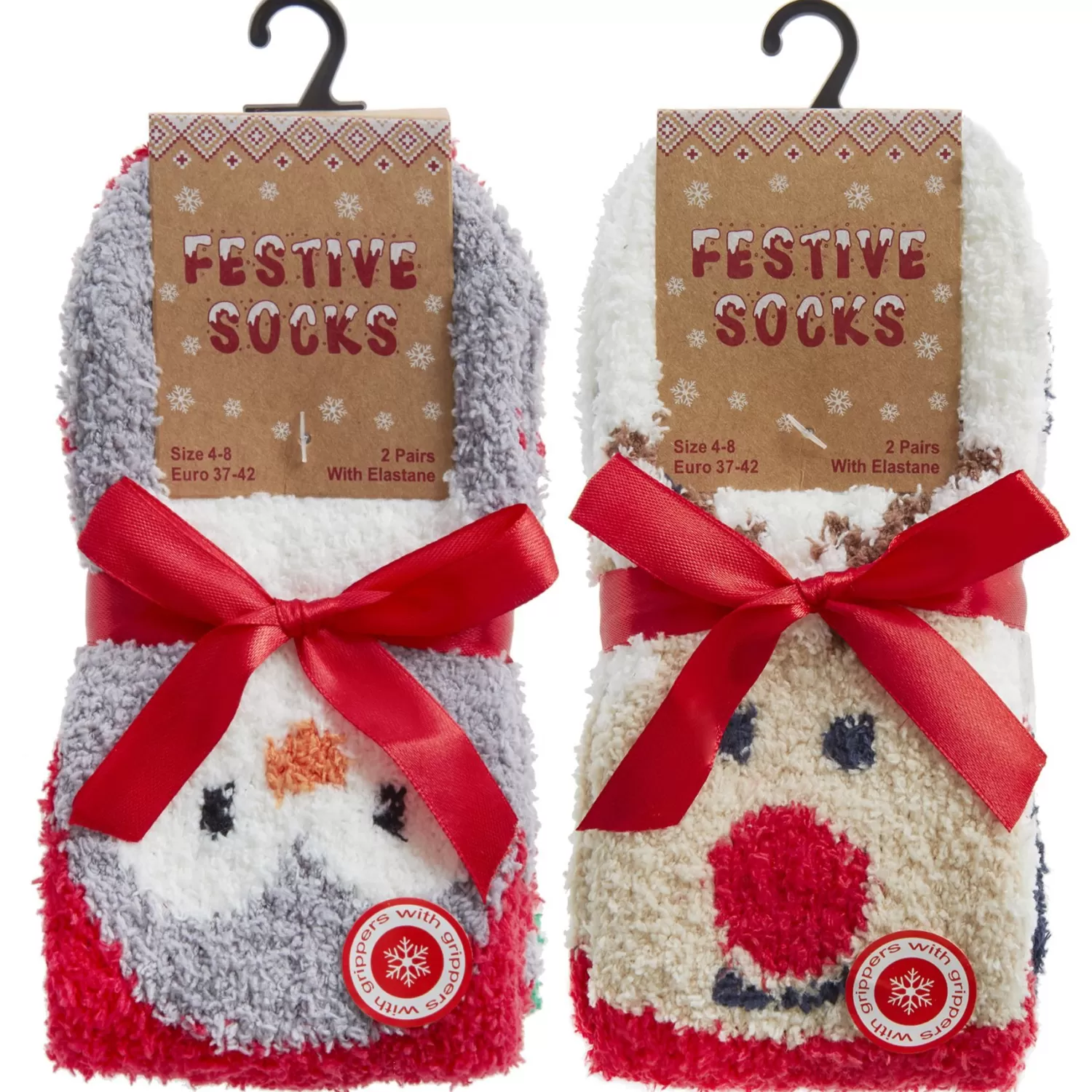 * Socks | 4 Pairs Womens Fluffy Christmas Socks