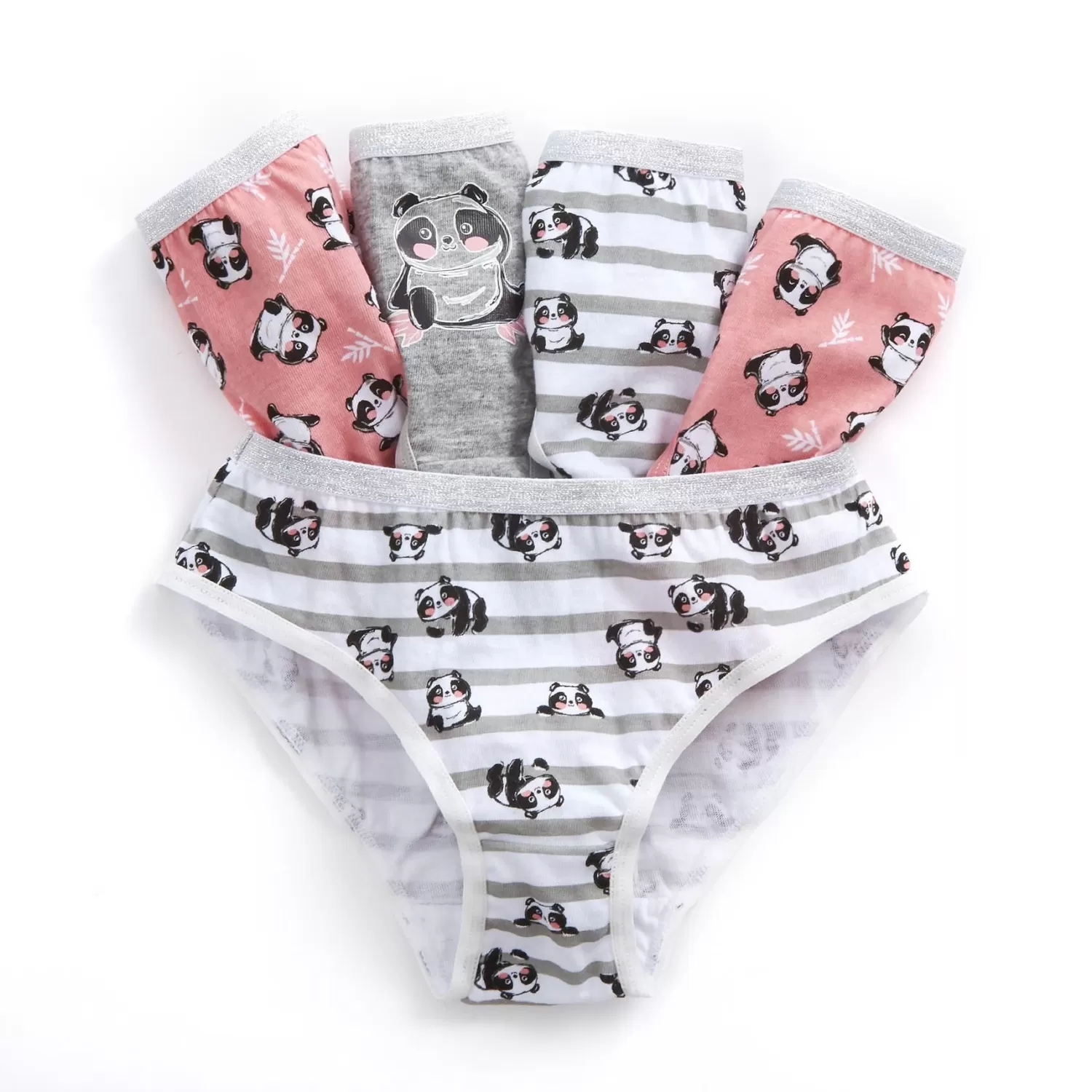 Kids 4Kidz 5 Pairs Girls Panda Cotton Knickers