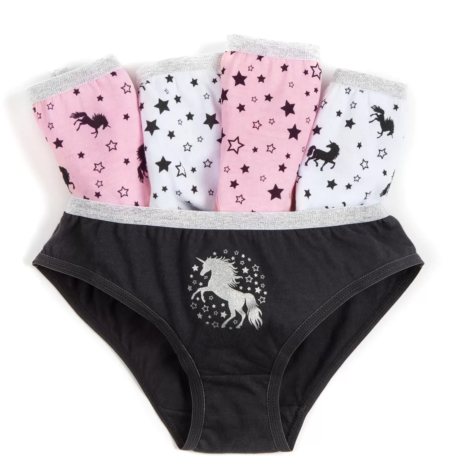 Kids 4Kidz 5 Pairs Girls Starry Unicorn Cotton Knickers