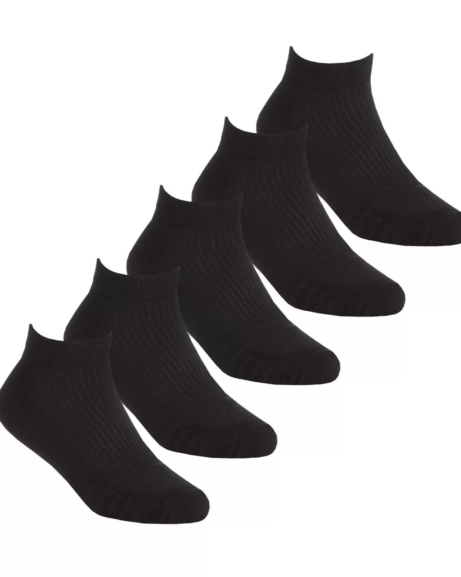 Kids * 5 Pairs Kids Sport Trainer Socks - Black