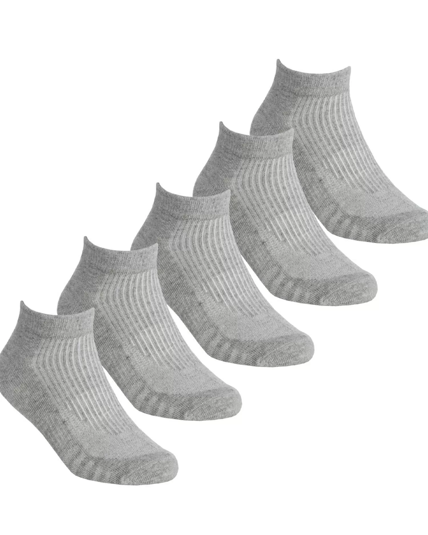 Kids * 5 Pairs Kids Sport Trainer Socks - Grey