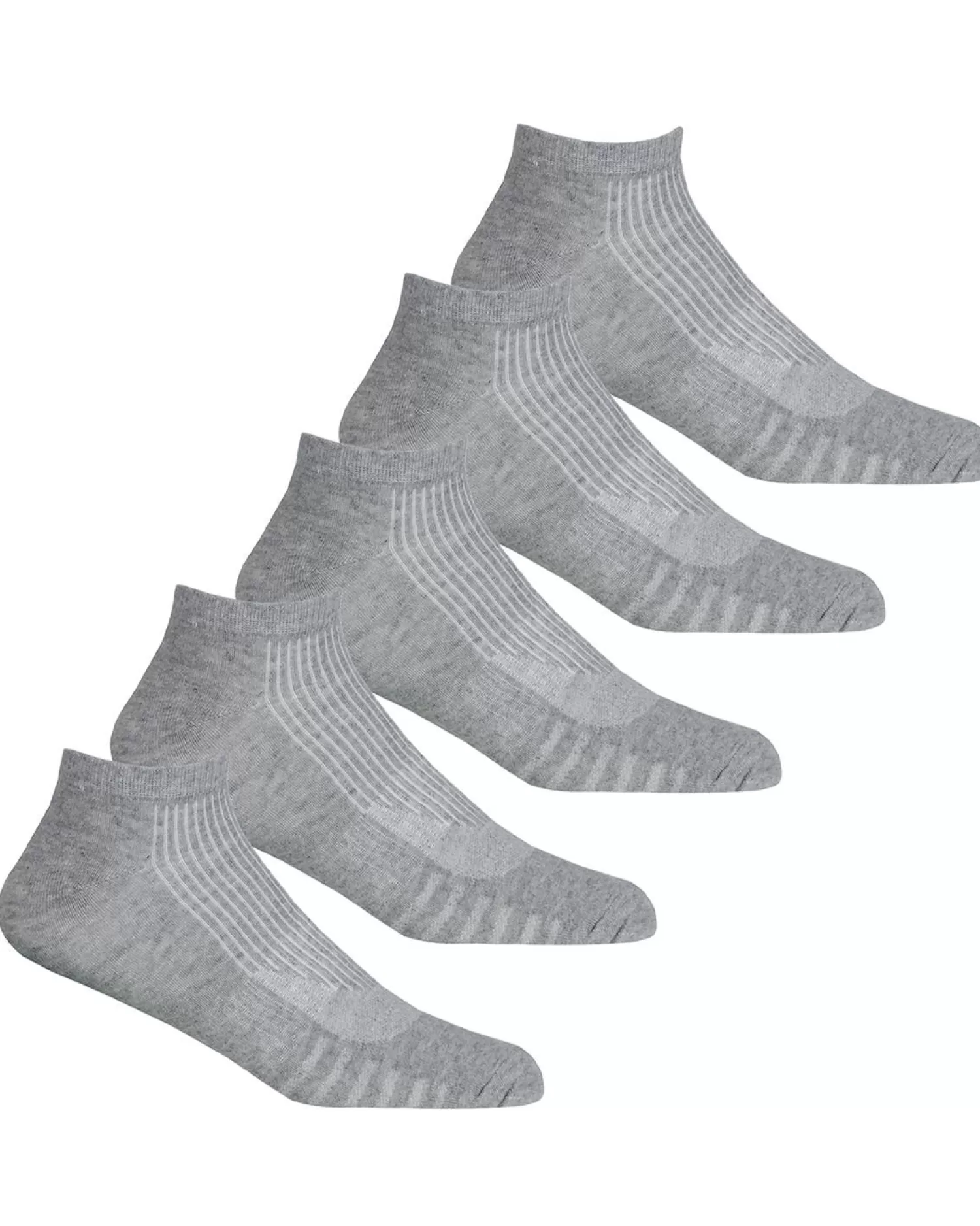 Men * 5 Pairs Mens Sport Trainer Socks - Grey