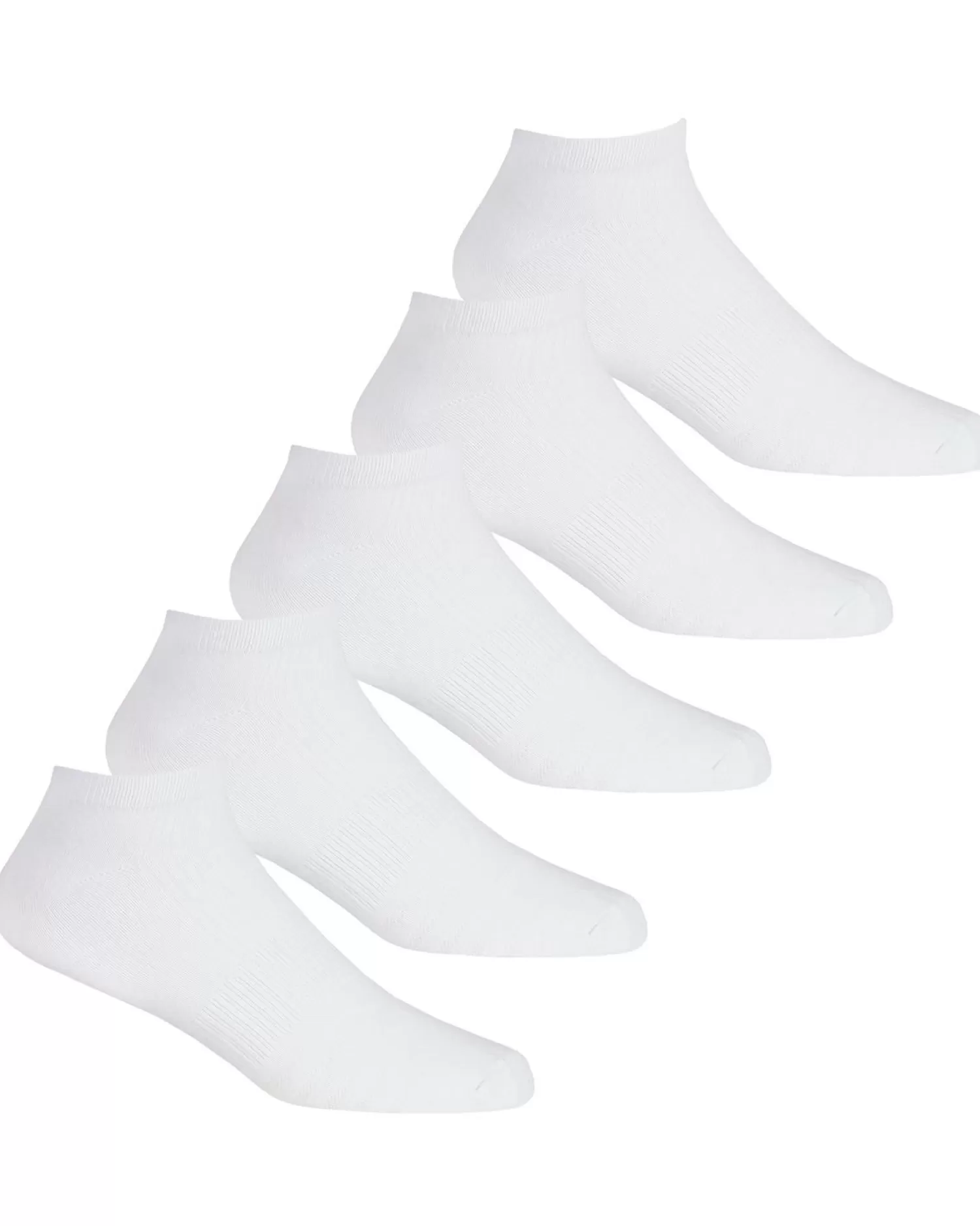 Men * 5 Pairs Mens Sport Trainer Socks - White