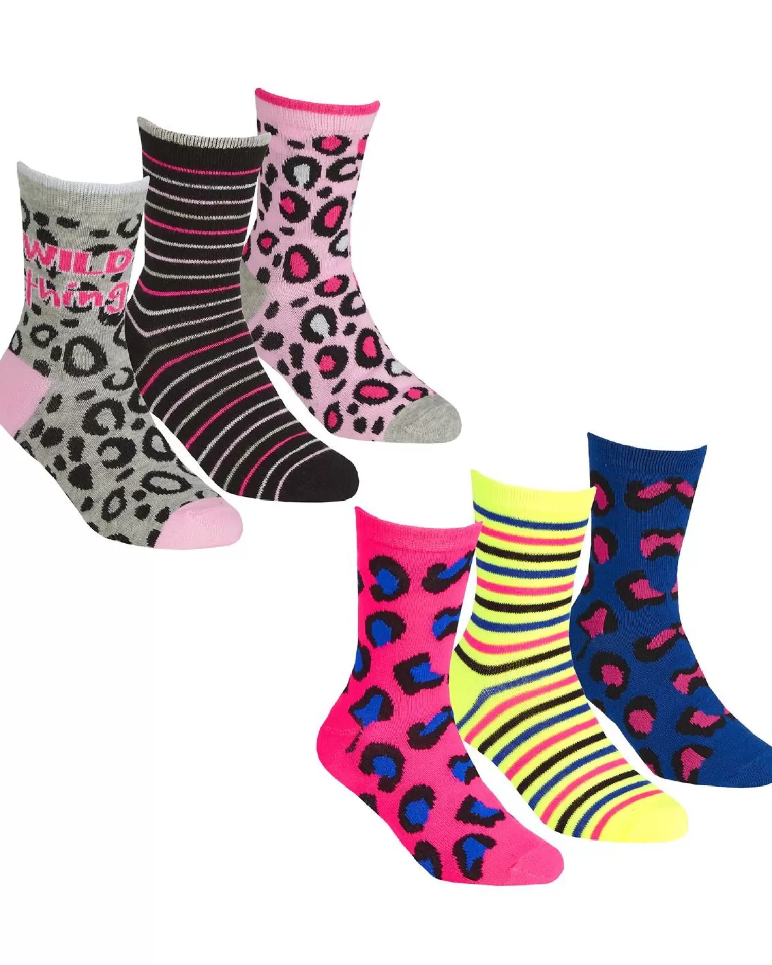 Kids * 6 Pairs Kids Animal Print Ankle Socks