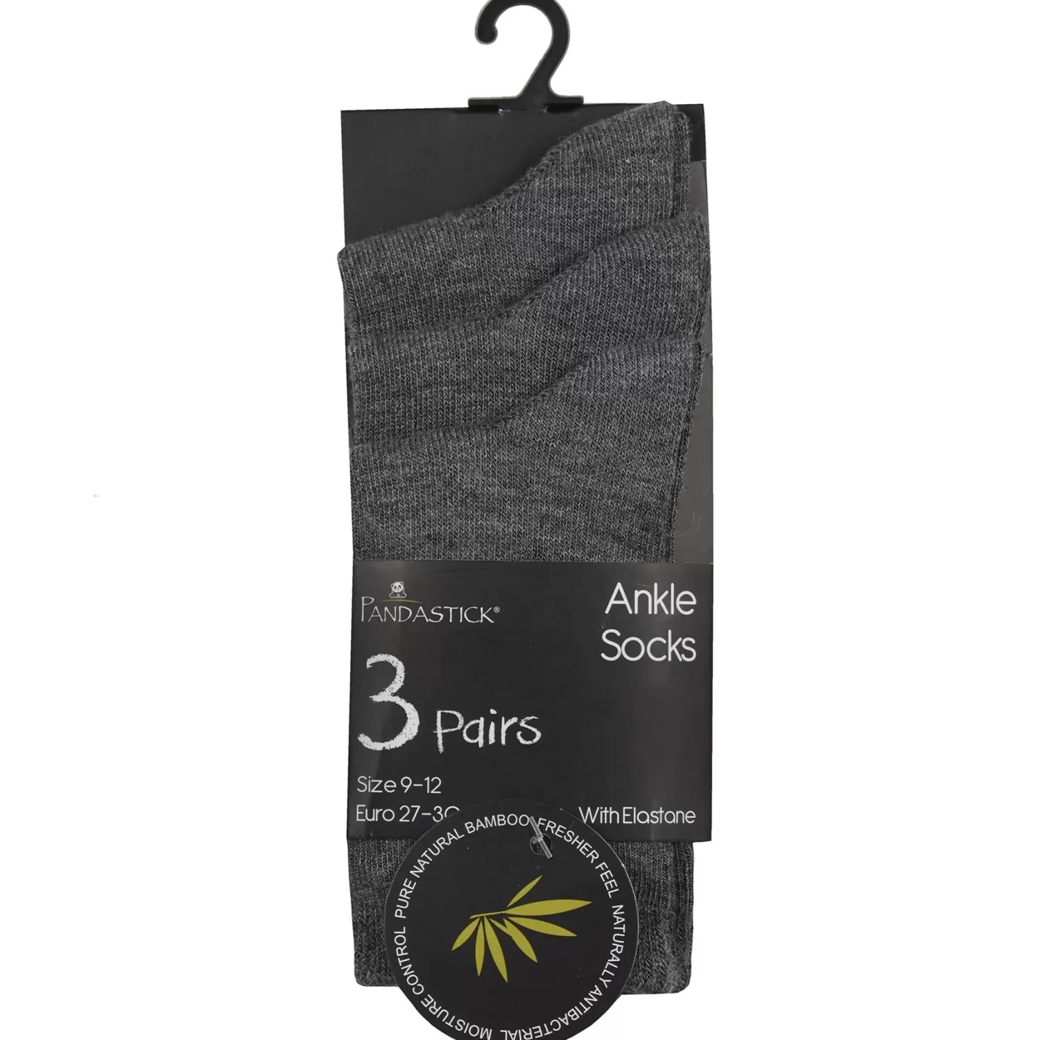 Kids * 6 Pairs Kids Bamboo Ankle Socks - Grey