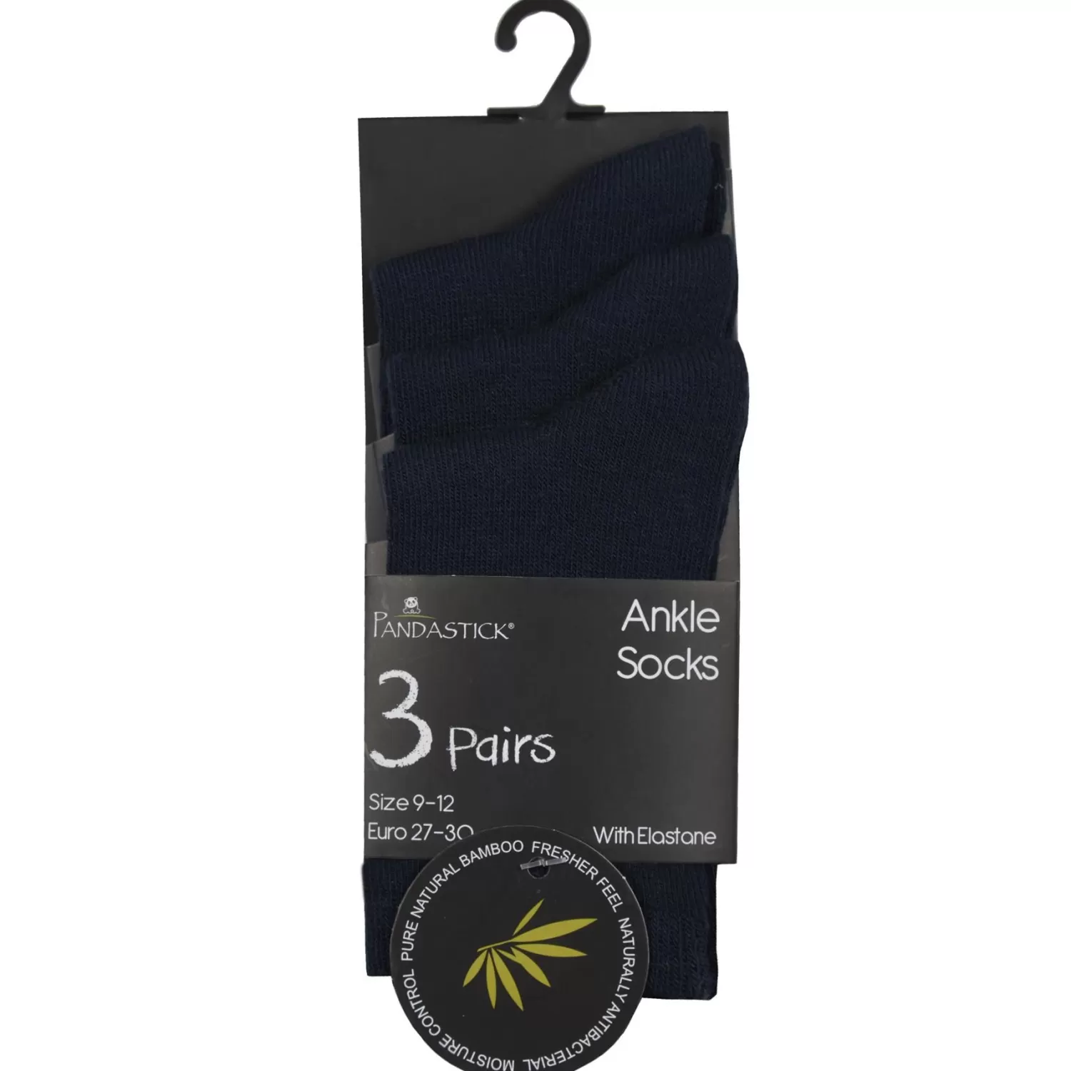 Kids * 6 Pairs Kids Bamboo Ankle Socks - Navy