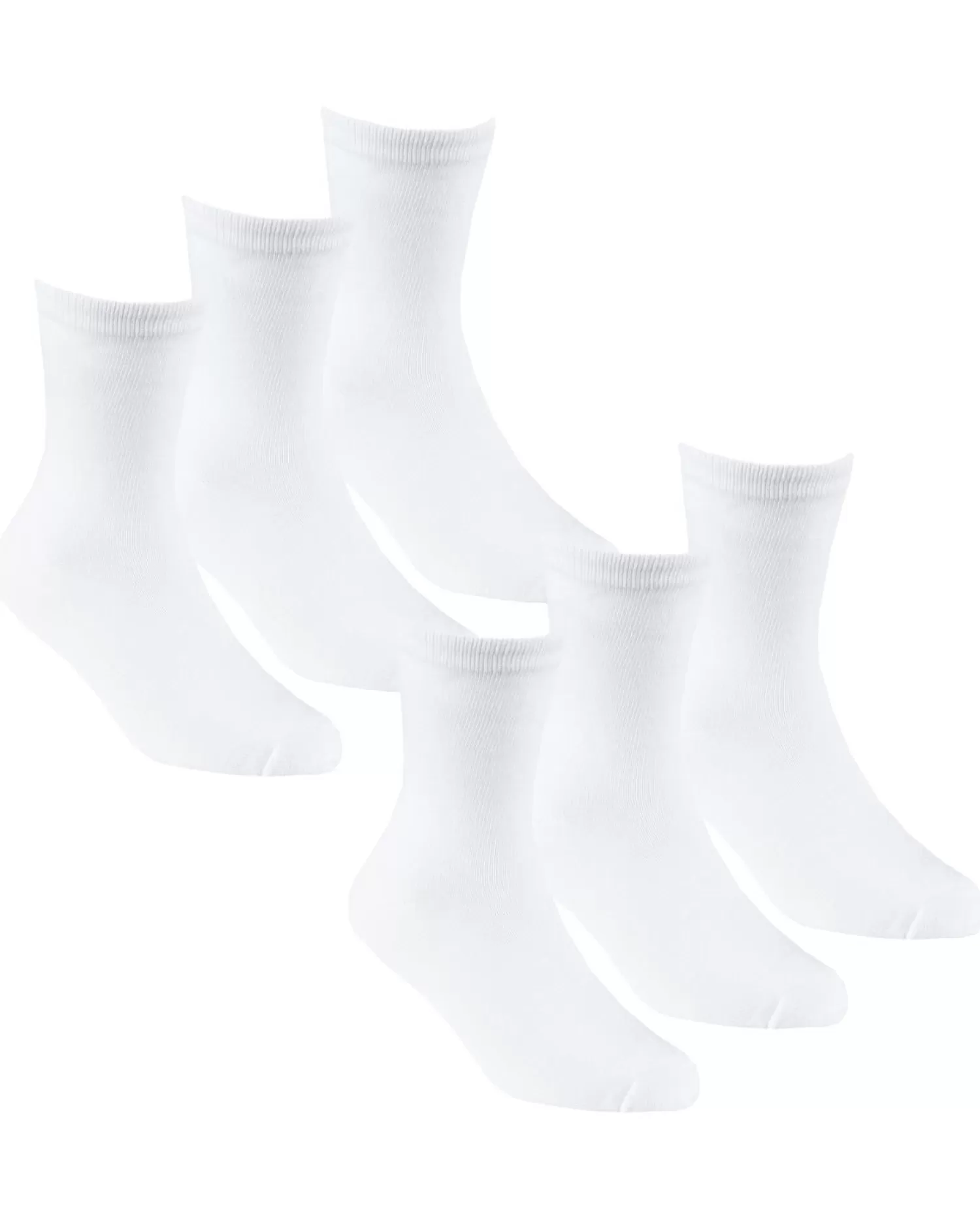 Kids * 6 Pairs Kids Bamboo Ankle Socks - White