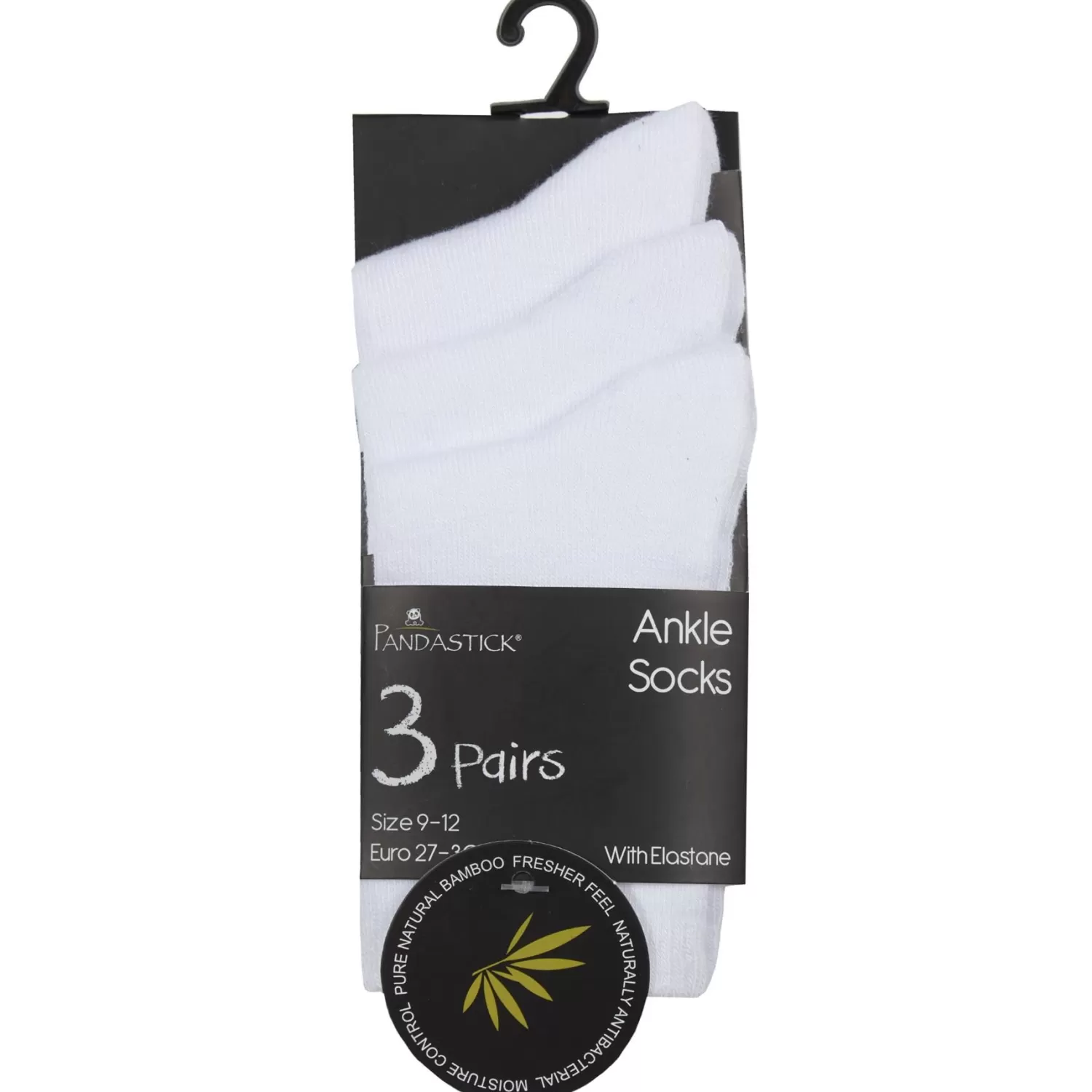 Kids * 6 Pairs Kids Bamboo Ankle Socks - White