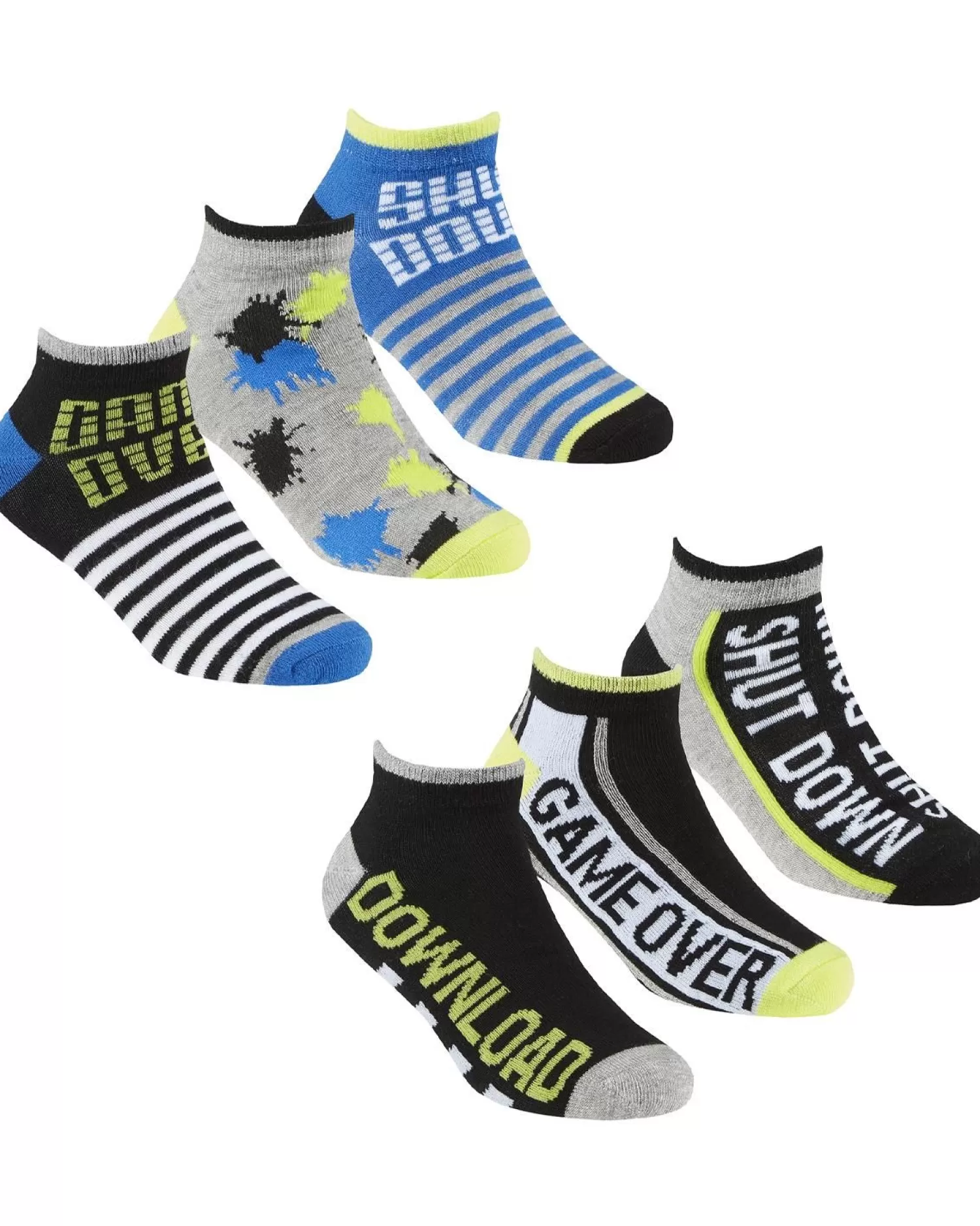 Kids * 6 Pairs Kids Bamboo Gaming Trainer Socks