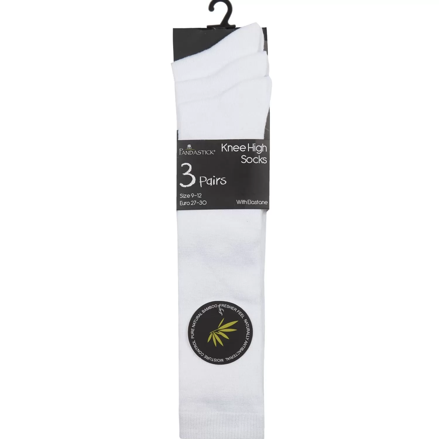 Kids * 6 Pairs Kids Bamboo Knee High Socks - White