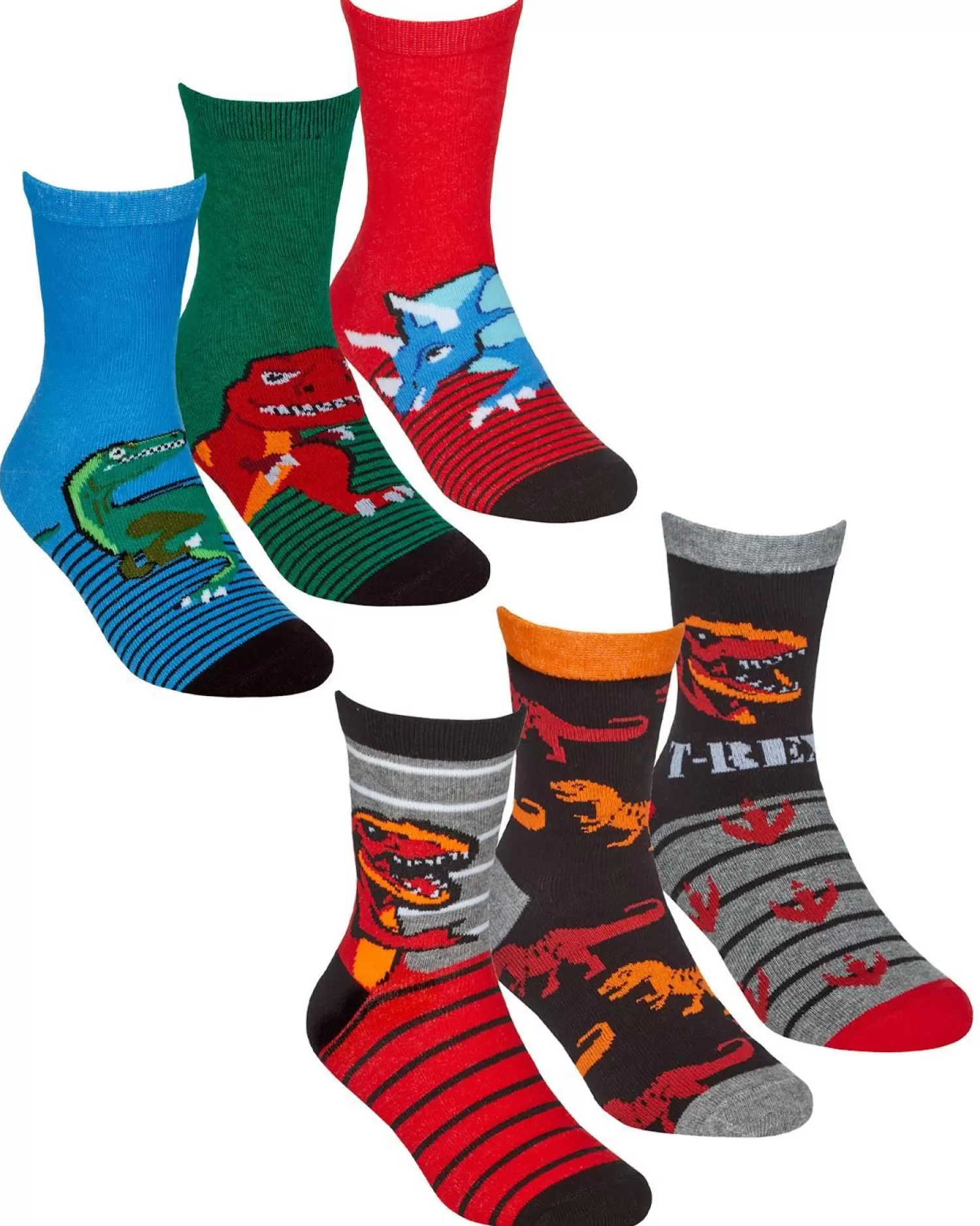 Kids * 6 Pairs Kids Dinosaur Ankle Socks