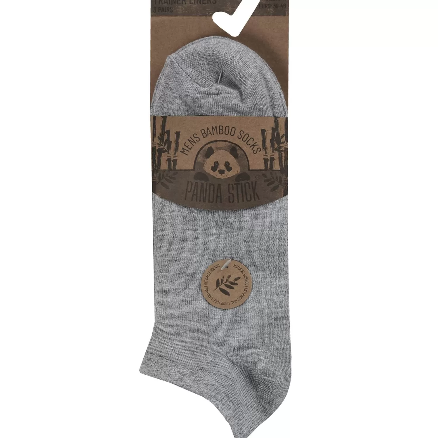 Men * 6 Pairs Mens Bamboo Trainer Socks - Grey