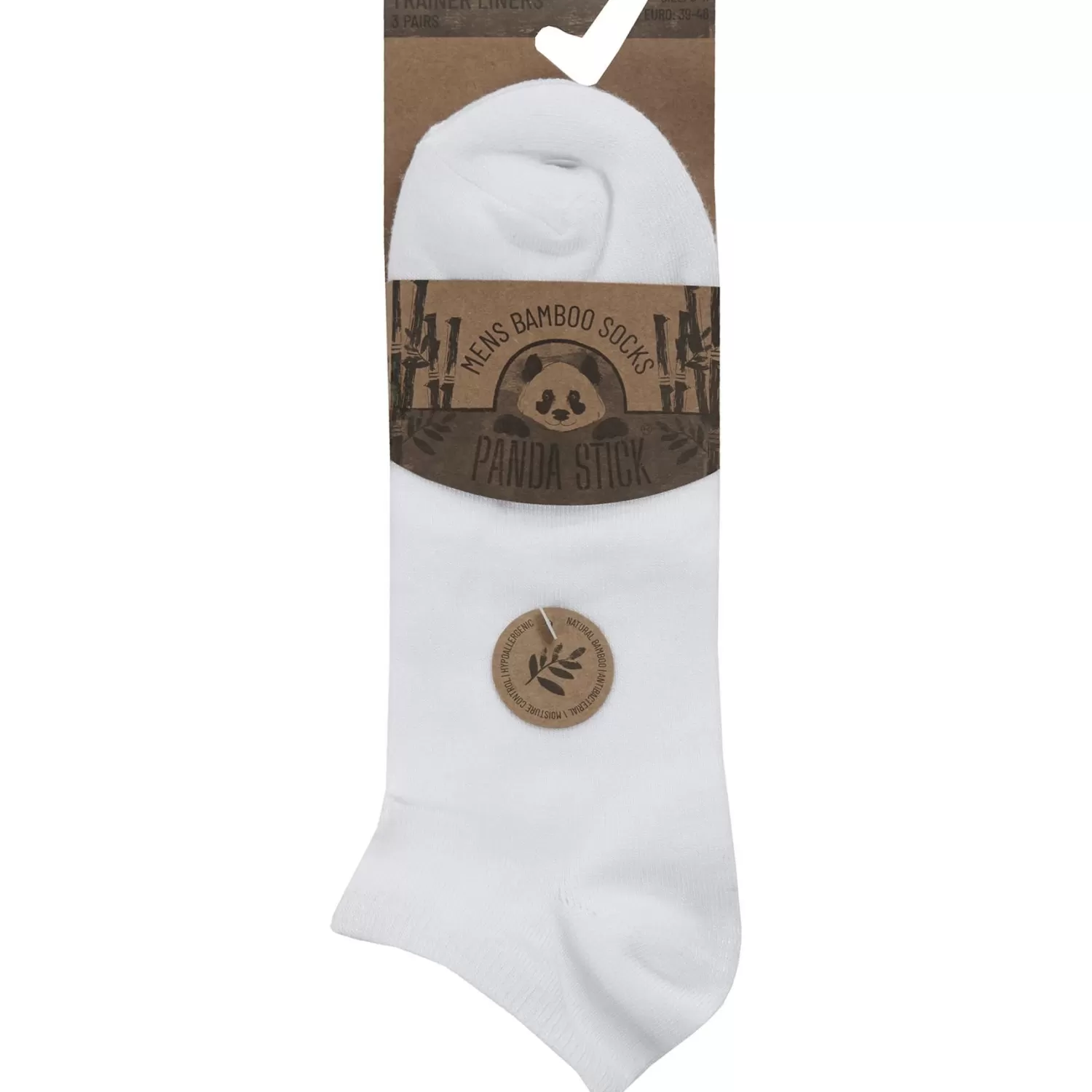 Men * 6 Pairs Mens Bamboo Trainer Socks - White