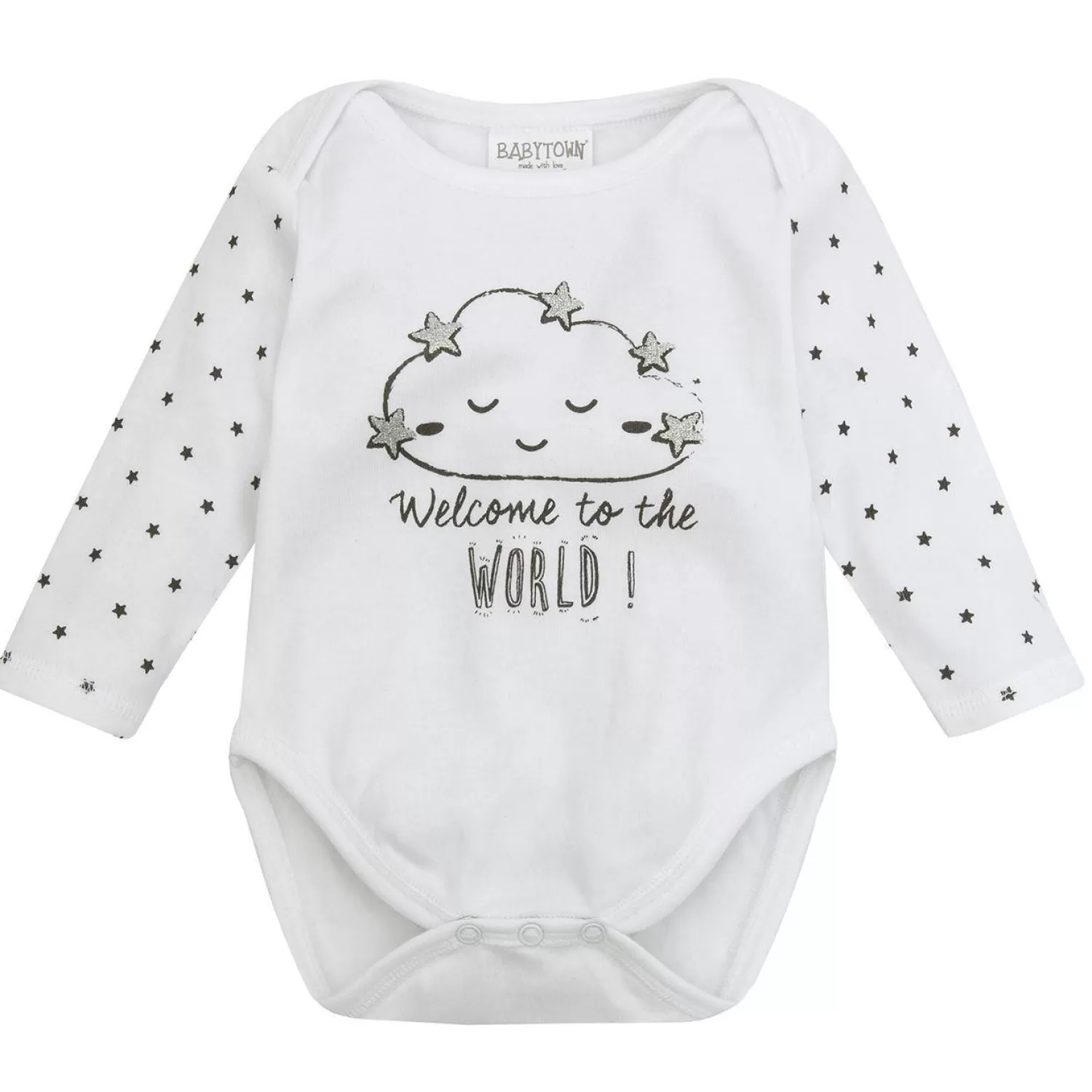 Kids Babytown Baby Age Milestone Long Sleeve Bodysuits