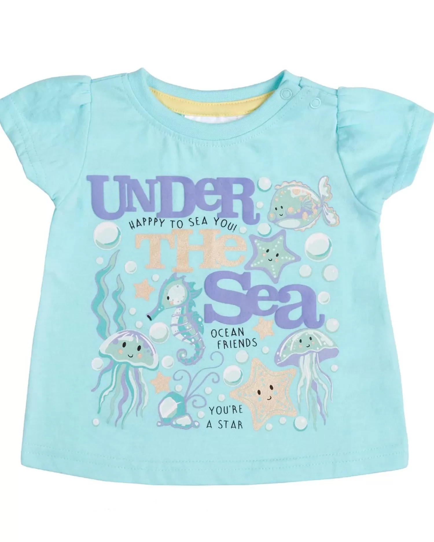 Kids Babytown Baby Aqua Sea Short Sleeve T-Shirt