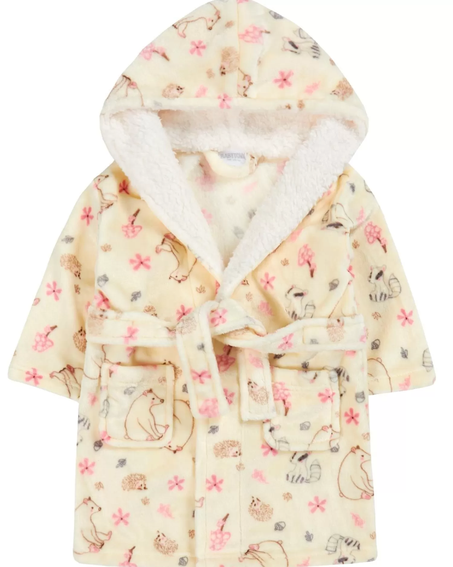 Kids Babytown Baby Cream Woodland Dressing Gown