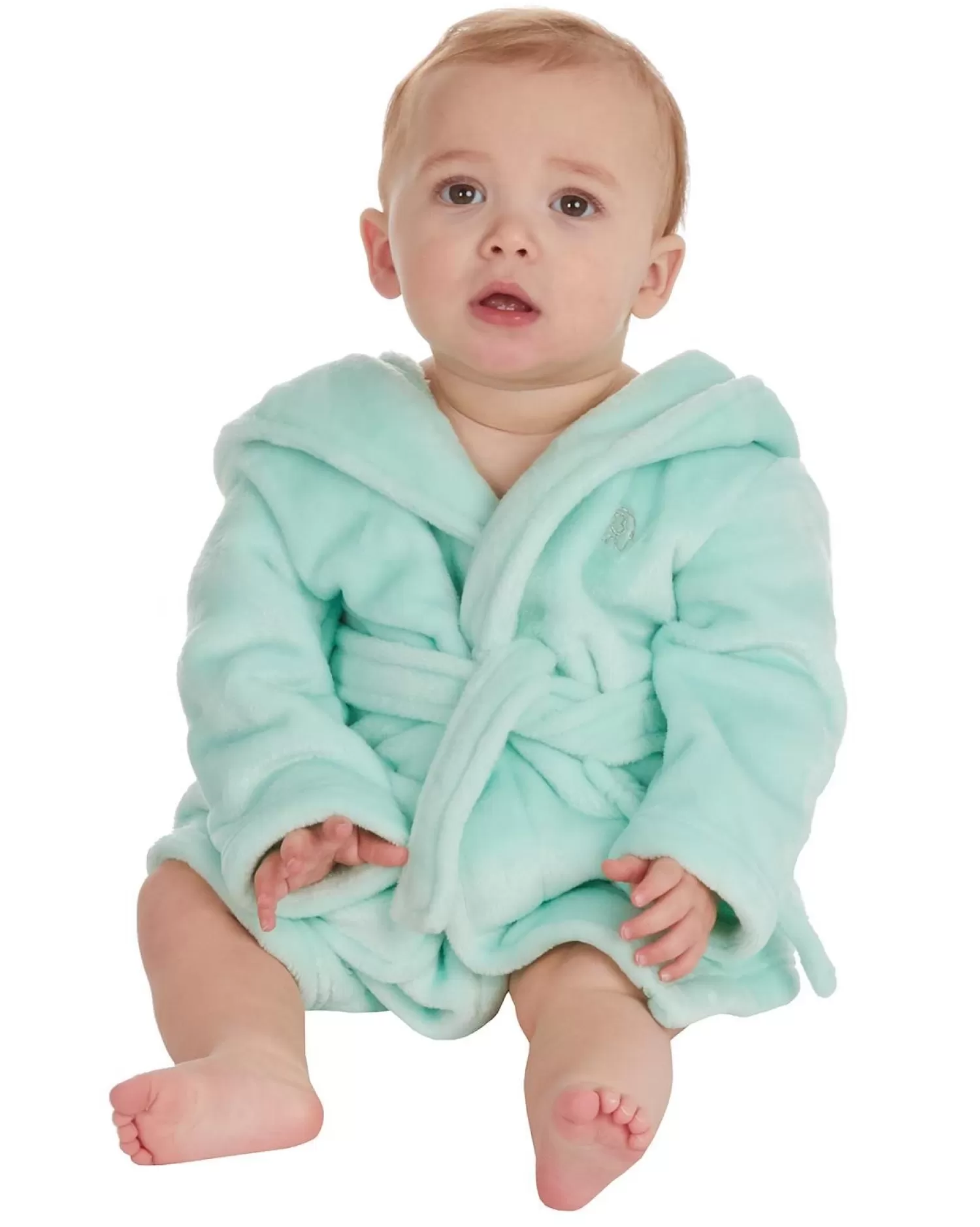 Kids Babytown Baby Elephant Fleece Robe - Mint