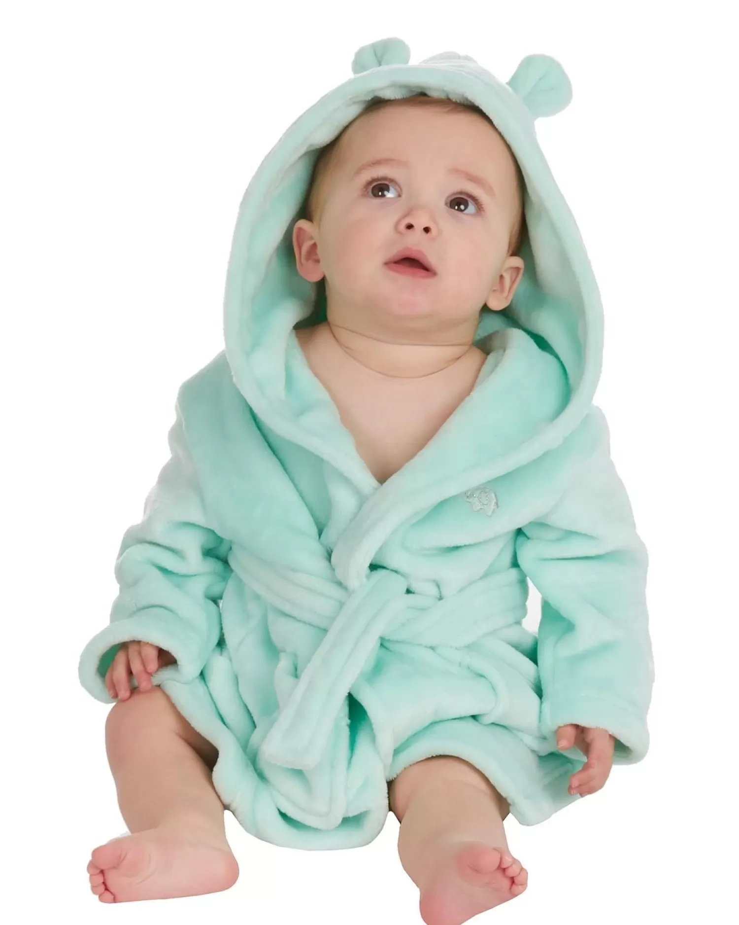 Kids Babytown Baby Elephant Fleece Robe - Mint