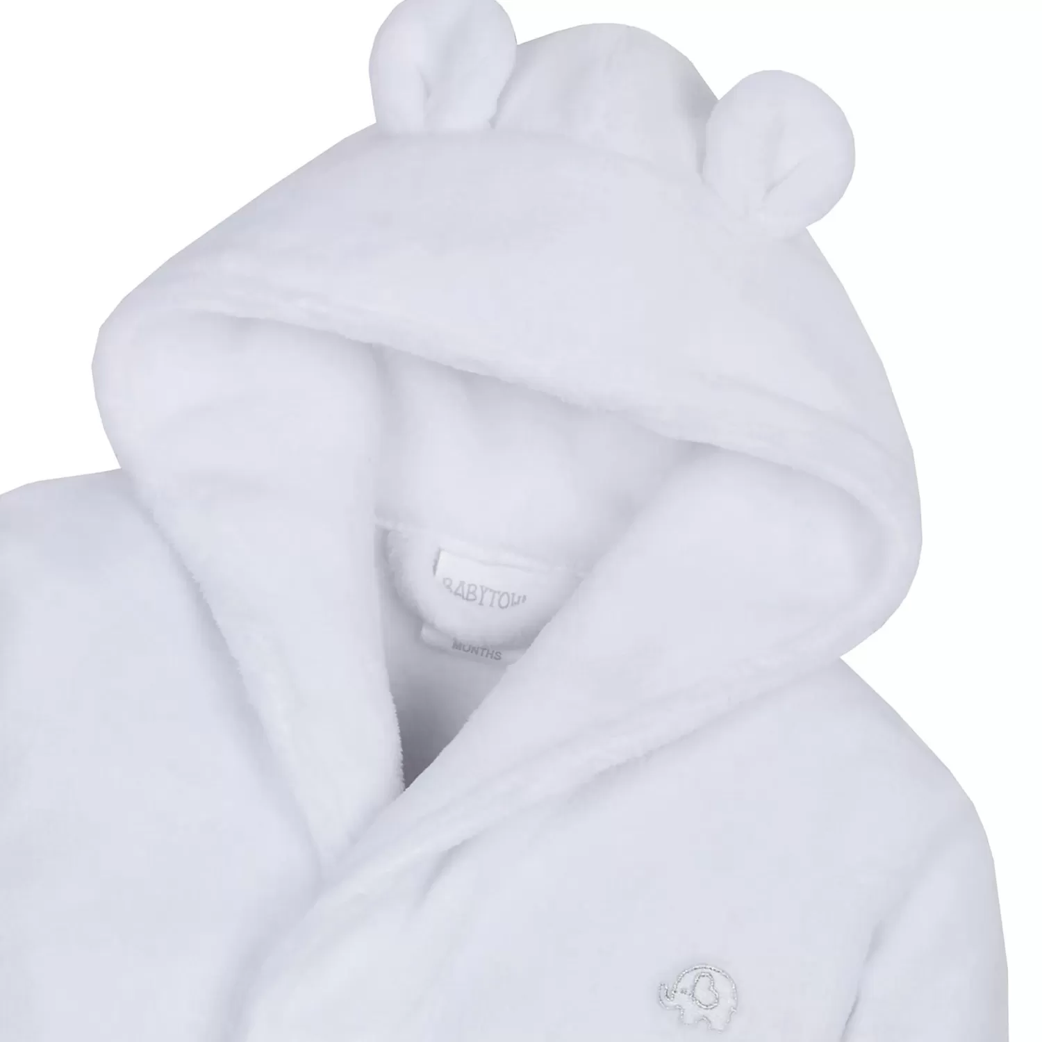 Kids Babytown Baby Elephant Fleece Robe - White