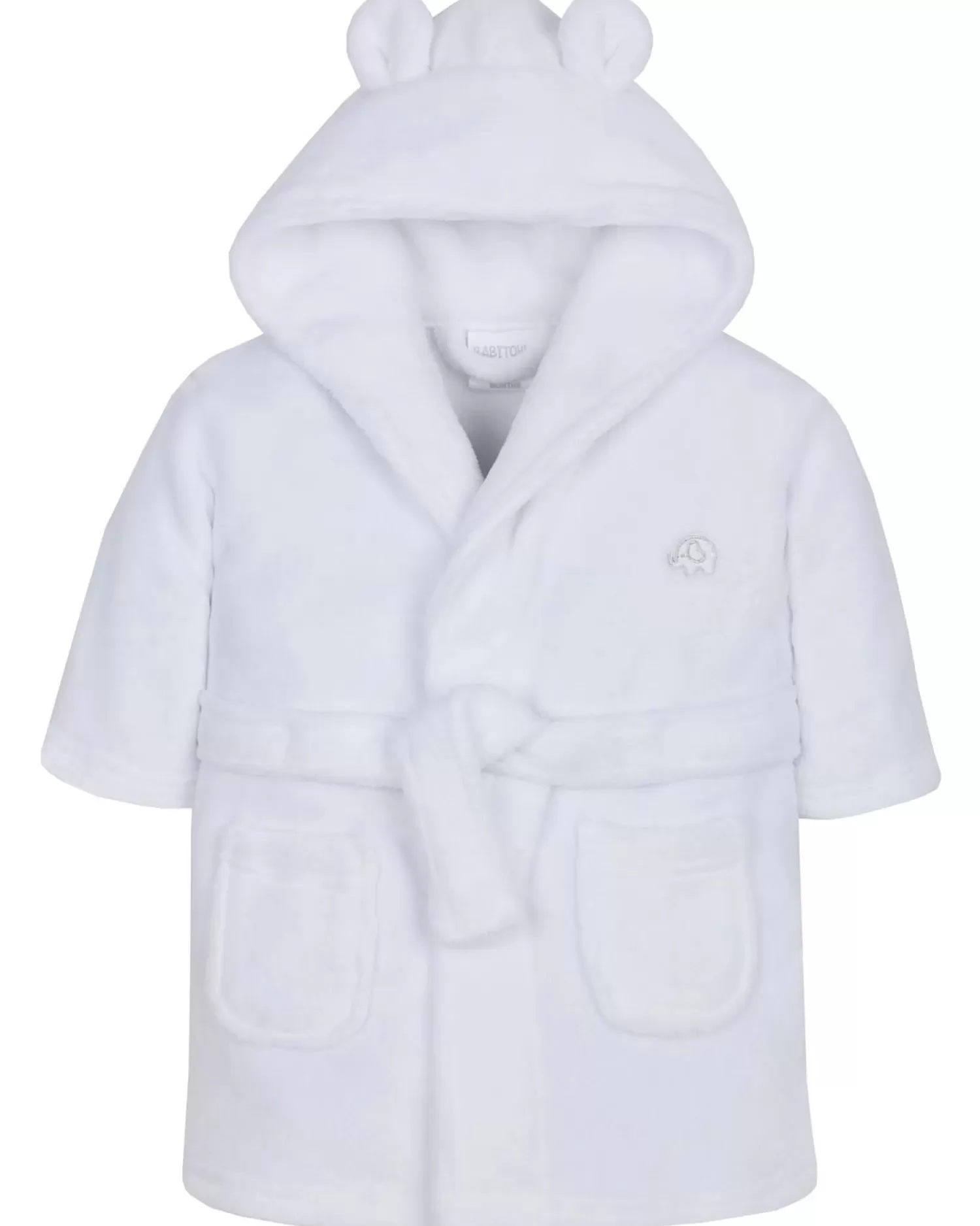 Kids Babytown Baby Elephant Fleece Robe - White