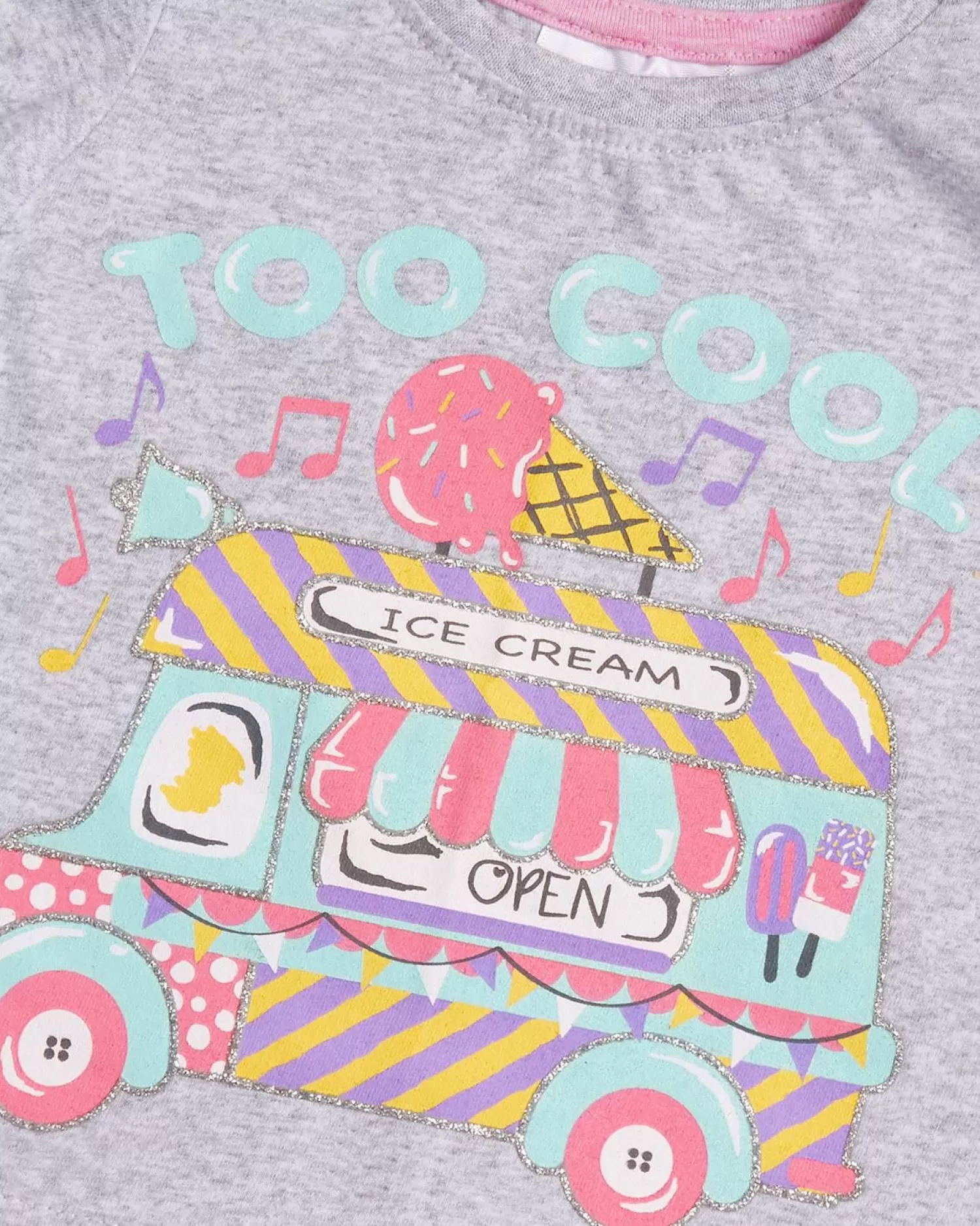 Kids Babytown Baby Grey Ice-Cream Short Sleeve T-Shirt