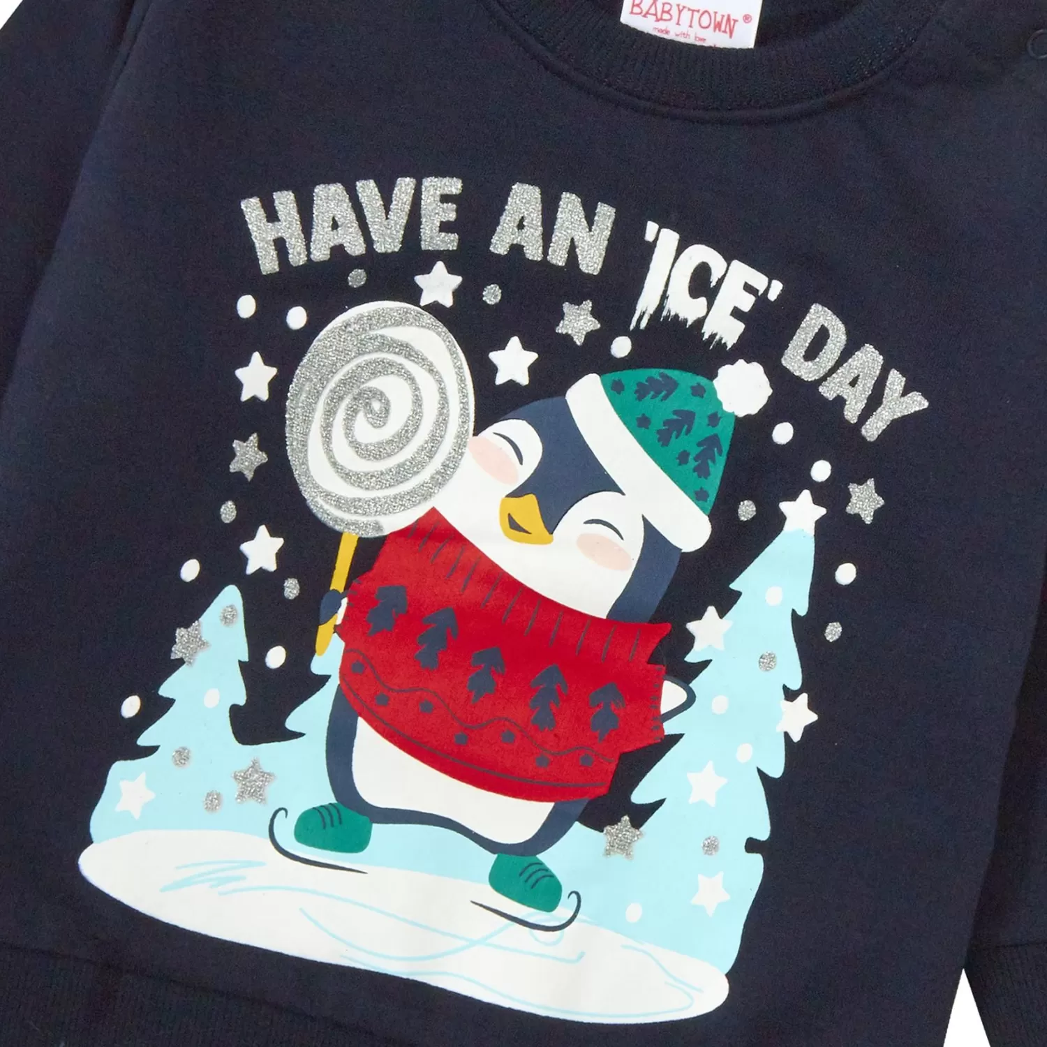 Kids Babytown Baby Have An Ice Day Christmas Jumper