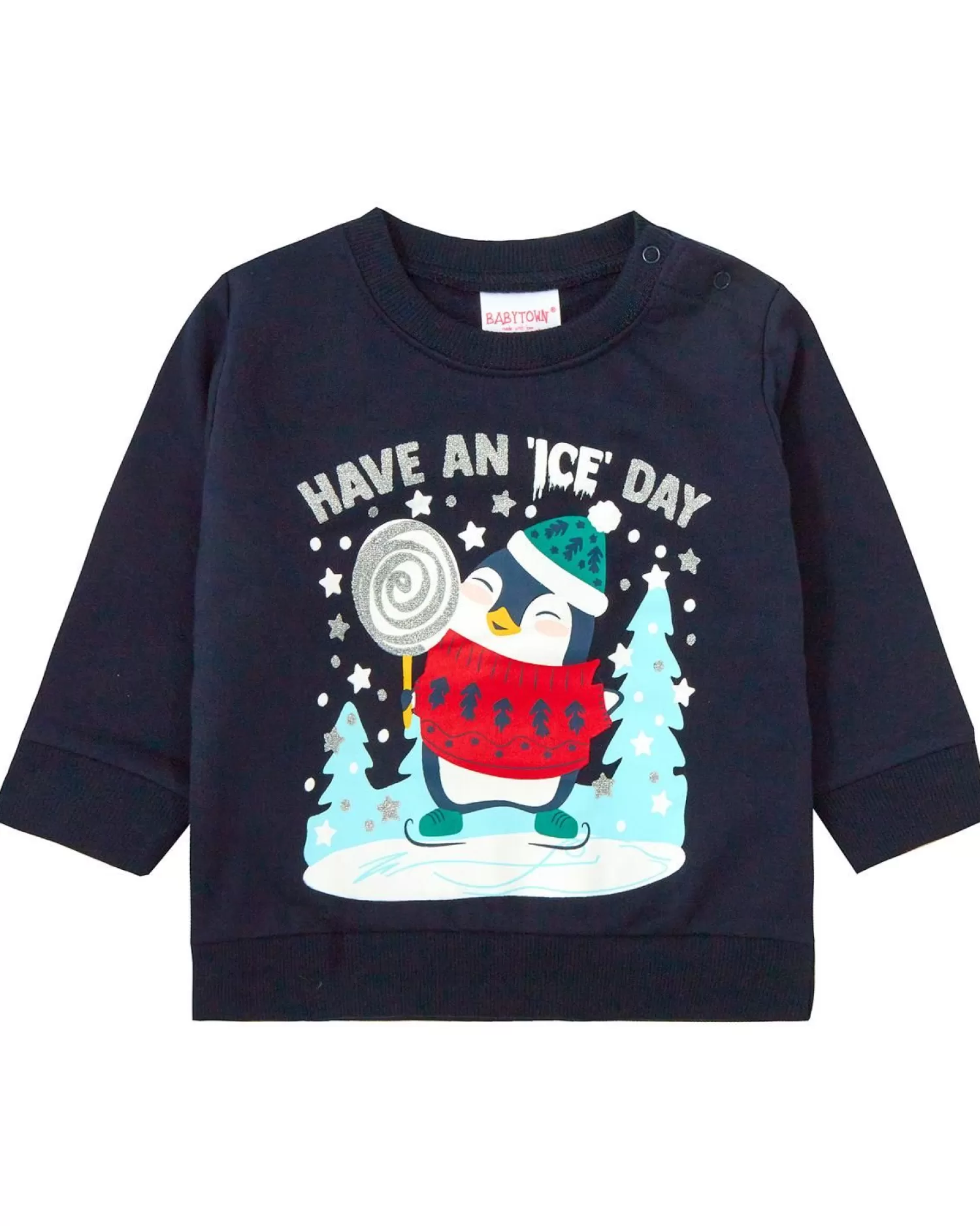 Kids Babytown Baby Have An Ice Day Christmas Jumper