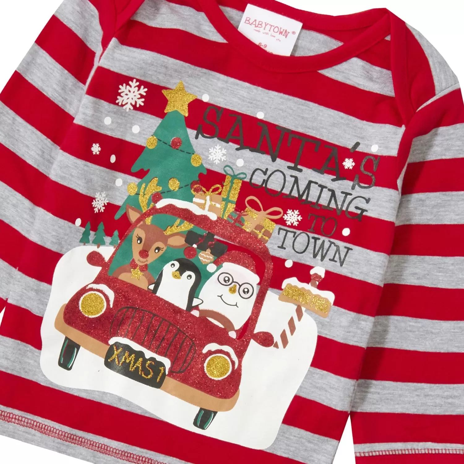 Kids Babytown Baby Santa's Coming To Town Christmas Pyjamas