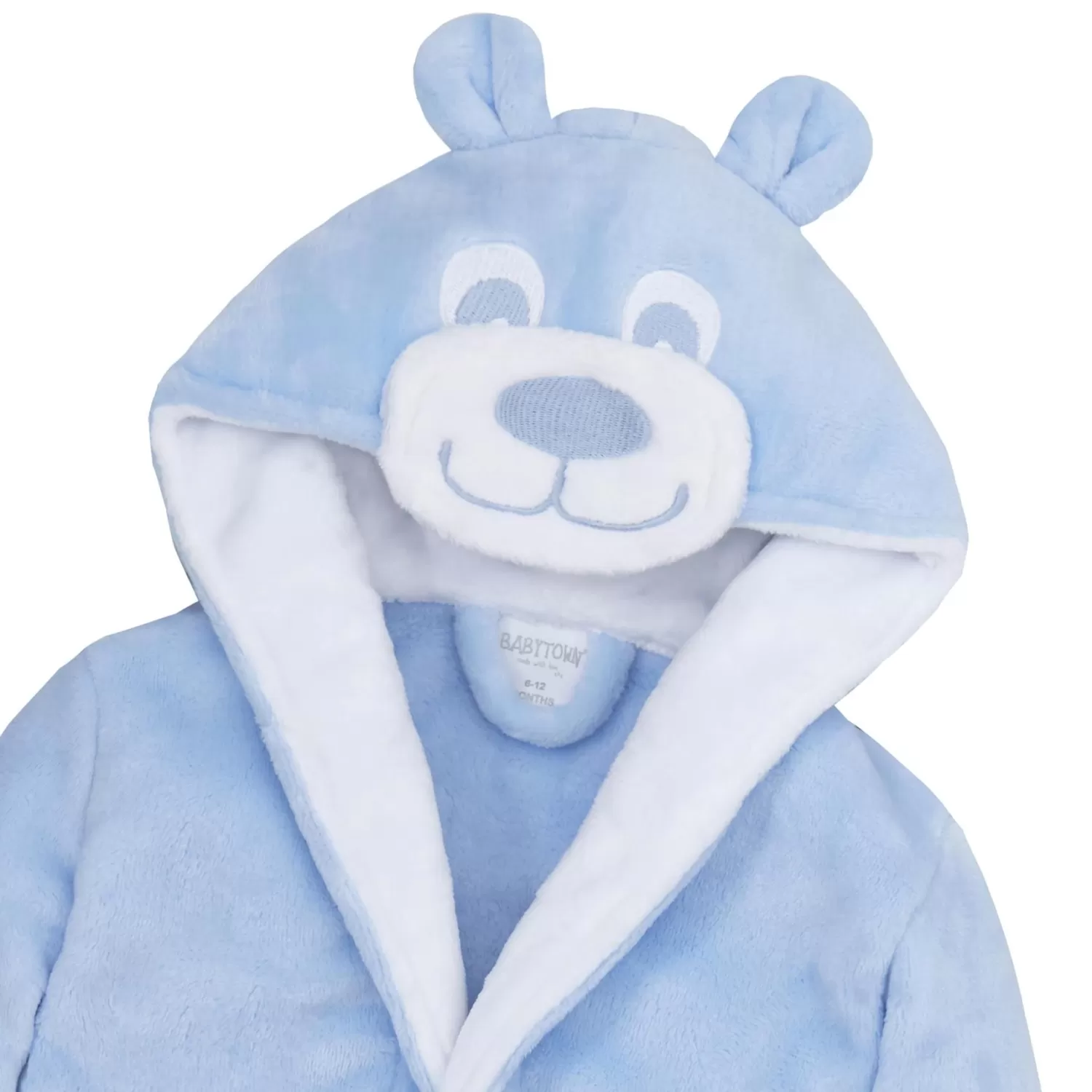 Kids Babytown Baby Teddy Fleece Robe - Blue