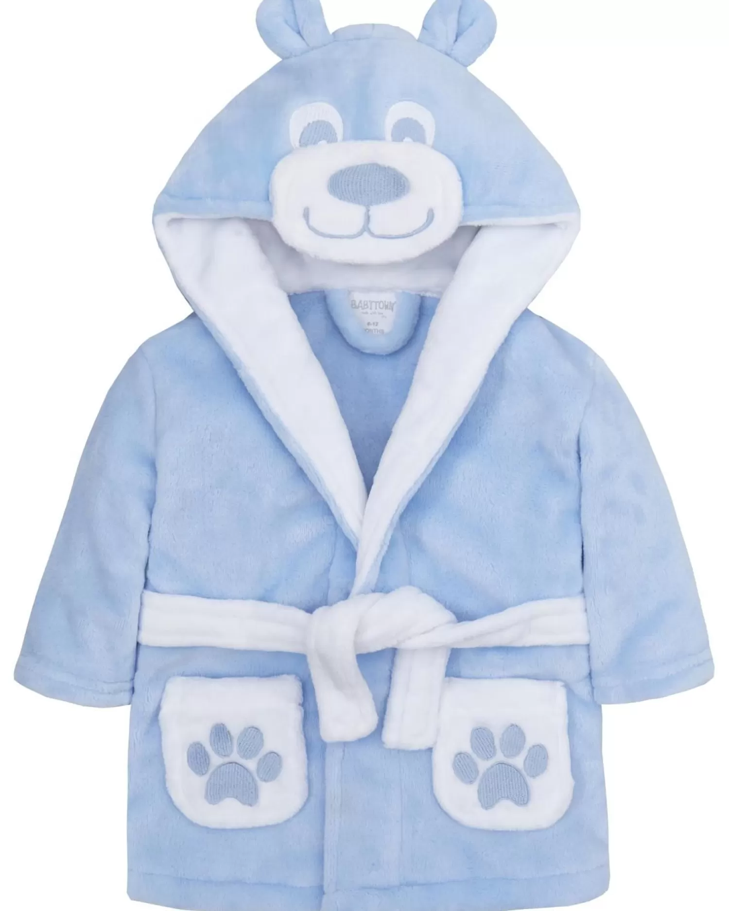 Kids Babytown Baby Teddy Fleece Robe - Blue