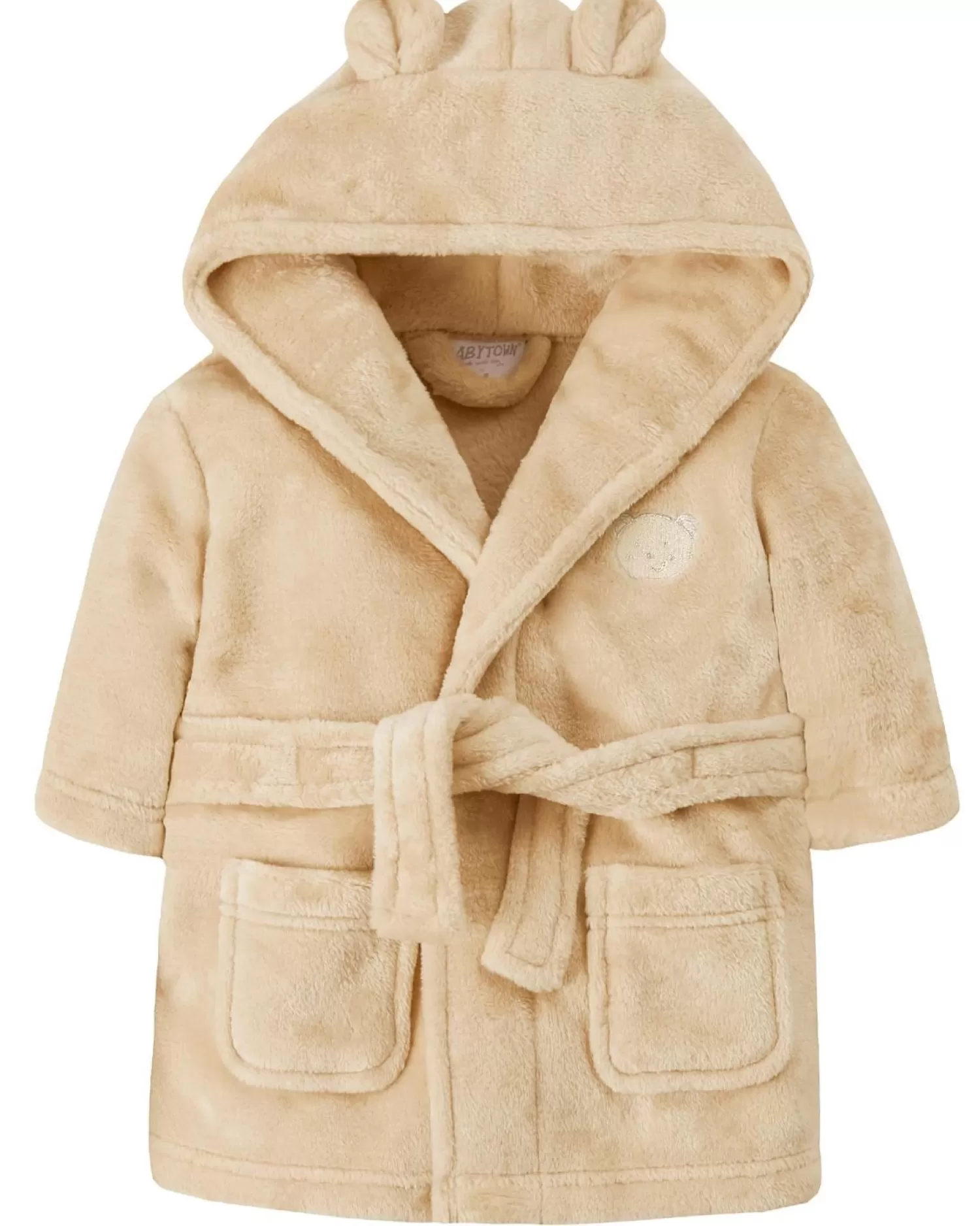 Kids Babytown Baby Teddy Fleece Robe - Toffee