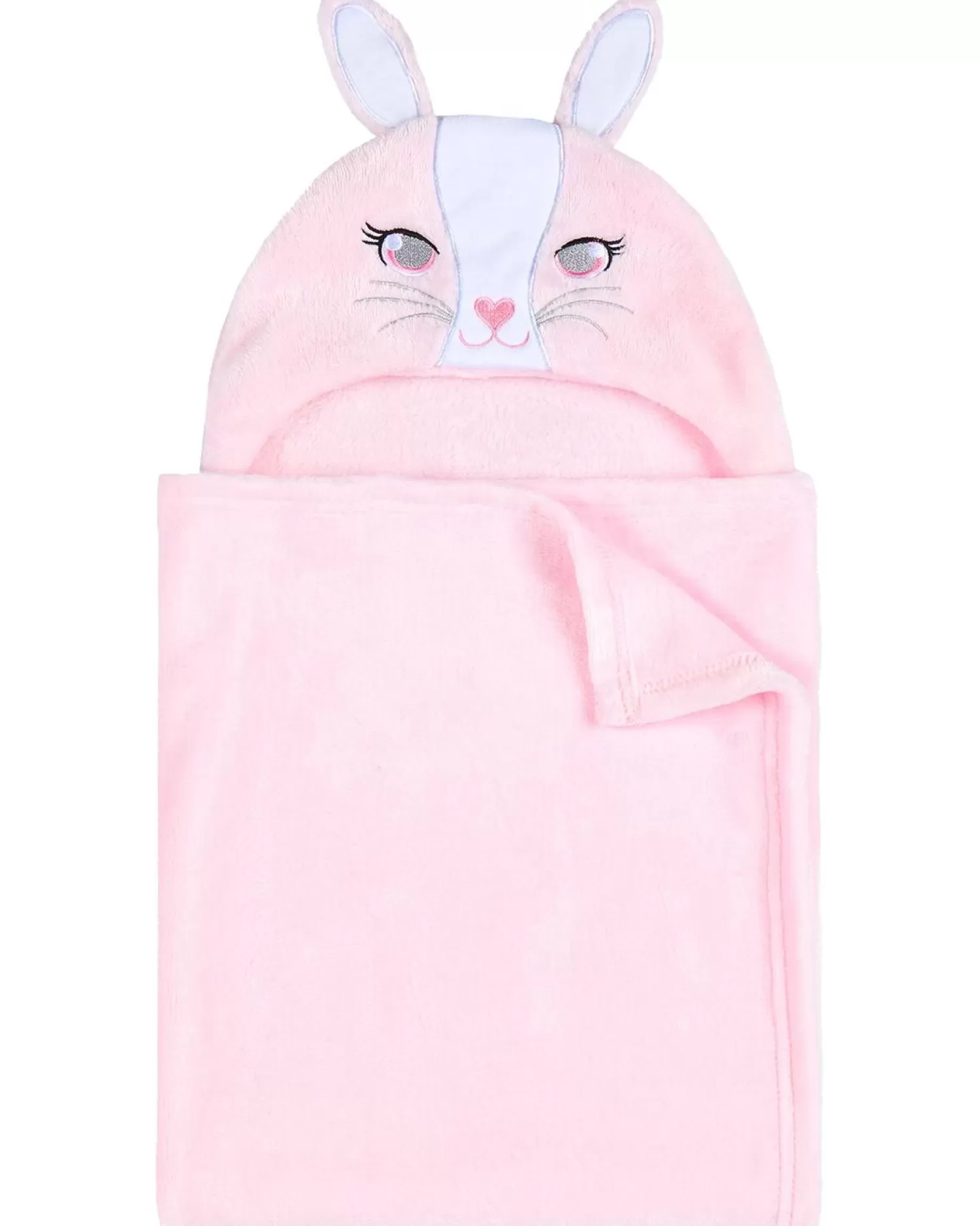 Kids Babytown Pink Bunny Hooded Blanket