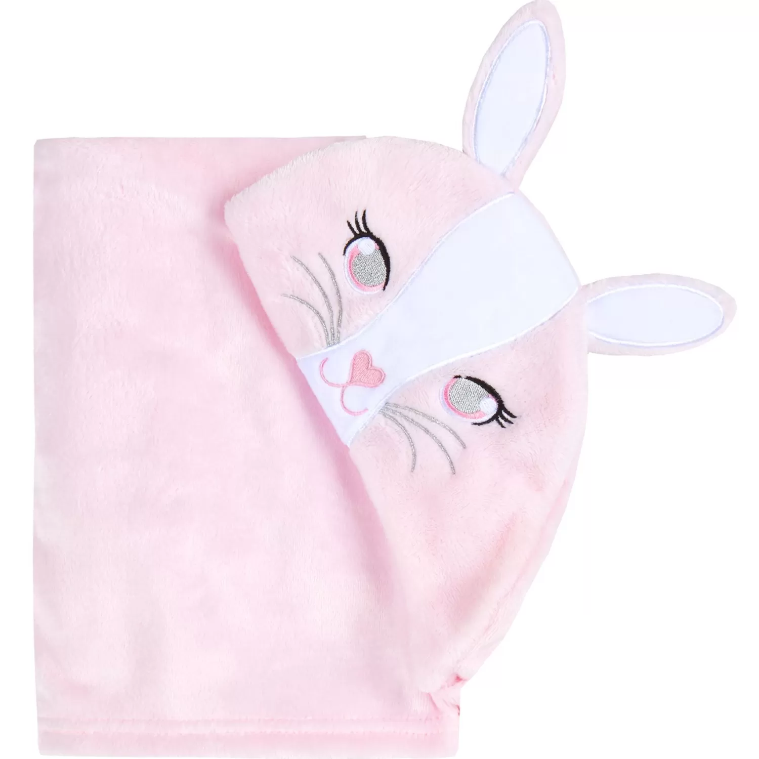 Kids Babytown Pink Bunny Hooded Blanket