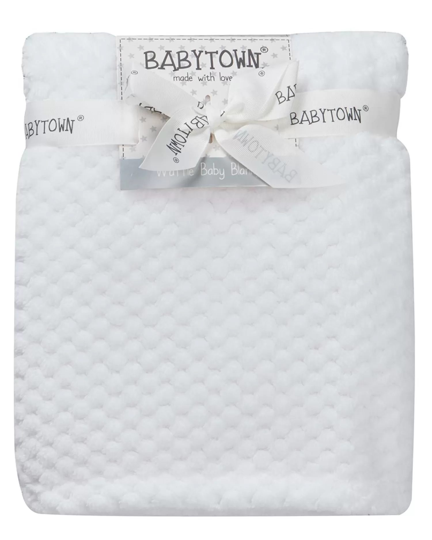 Kids Babytown Waffle Fleece Blanket - White