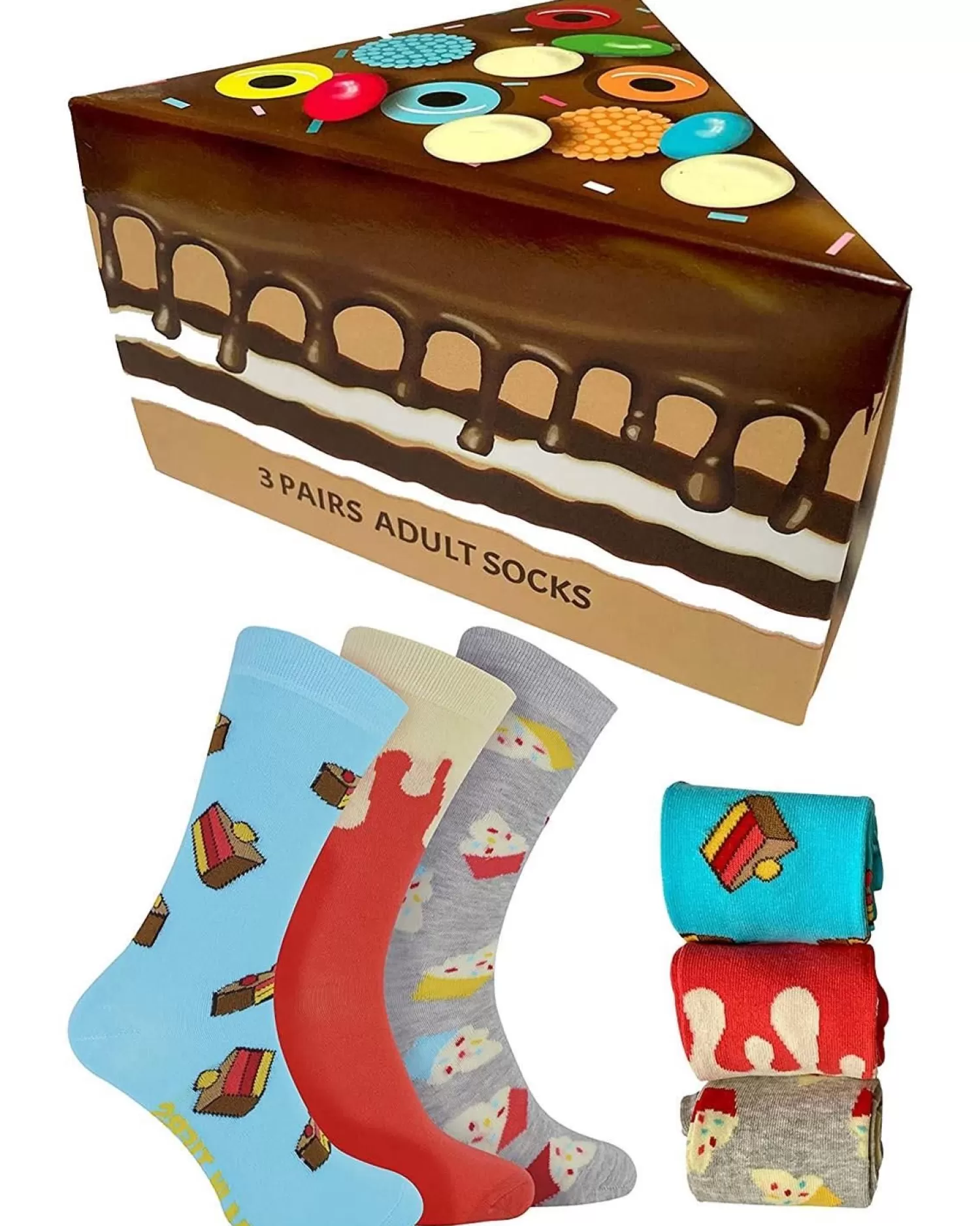 BOXT Socks Socks | Womens 3 Pack Cake Gift Set