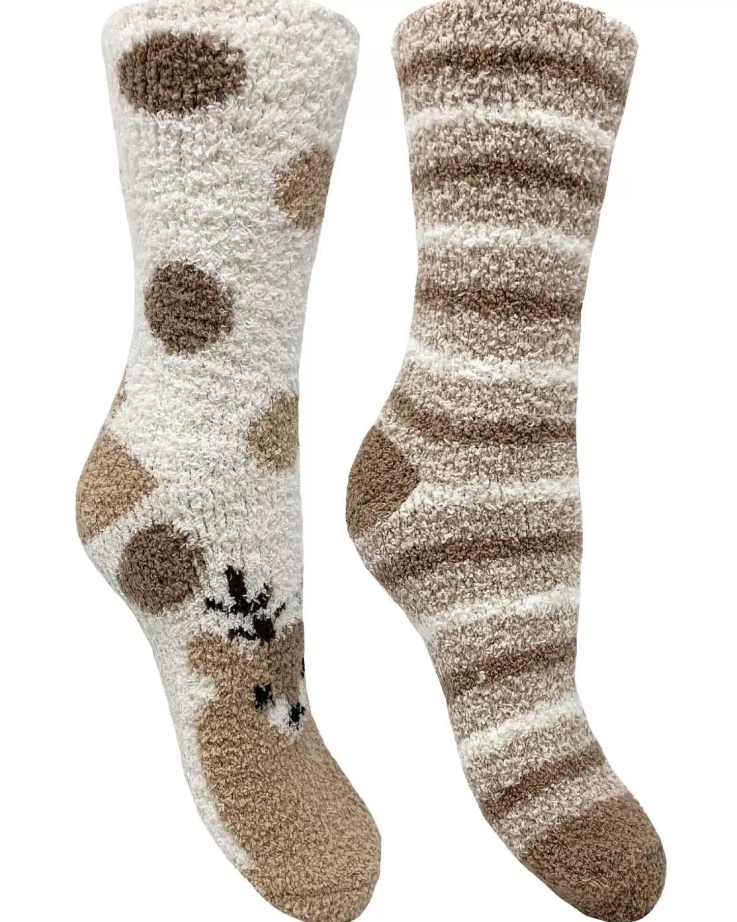 Bramble Socks | 2 Pack Cream Deer Fluffy Socks