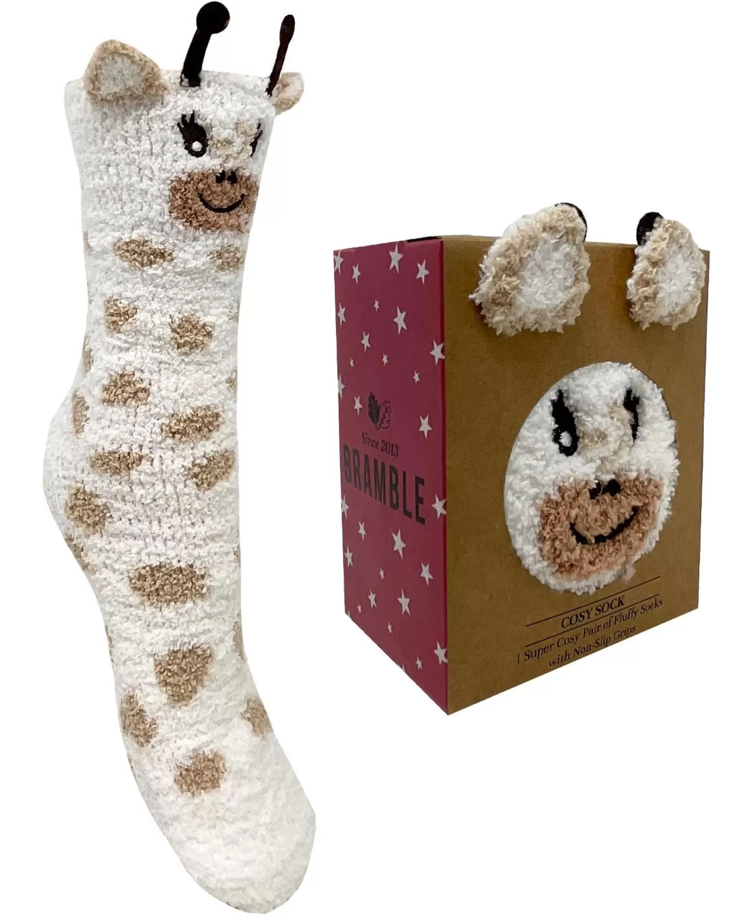 Bramble Socks | Giraffe Fluffy Socks Gift Box