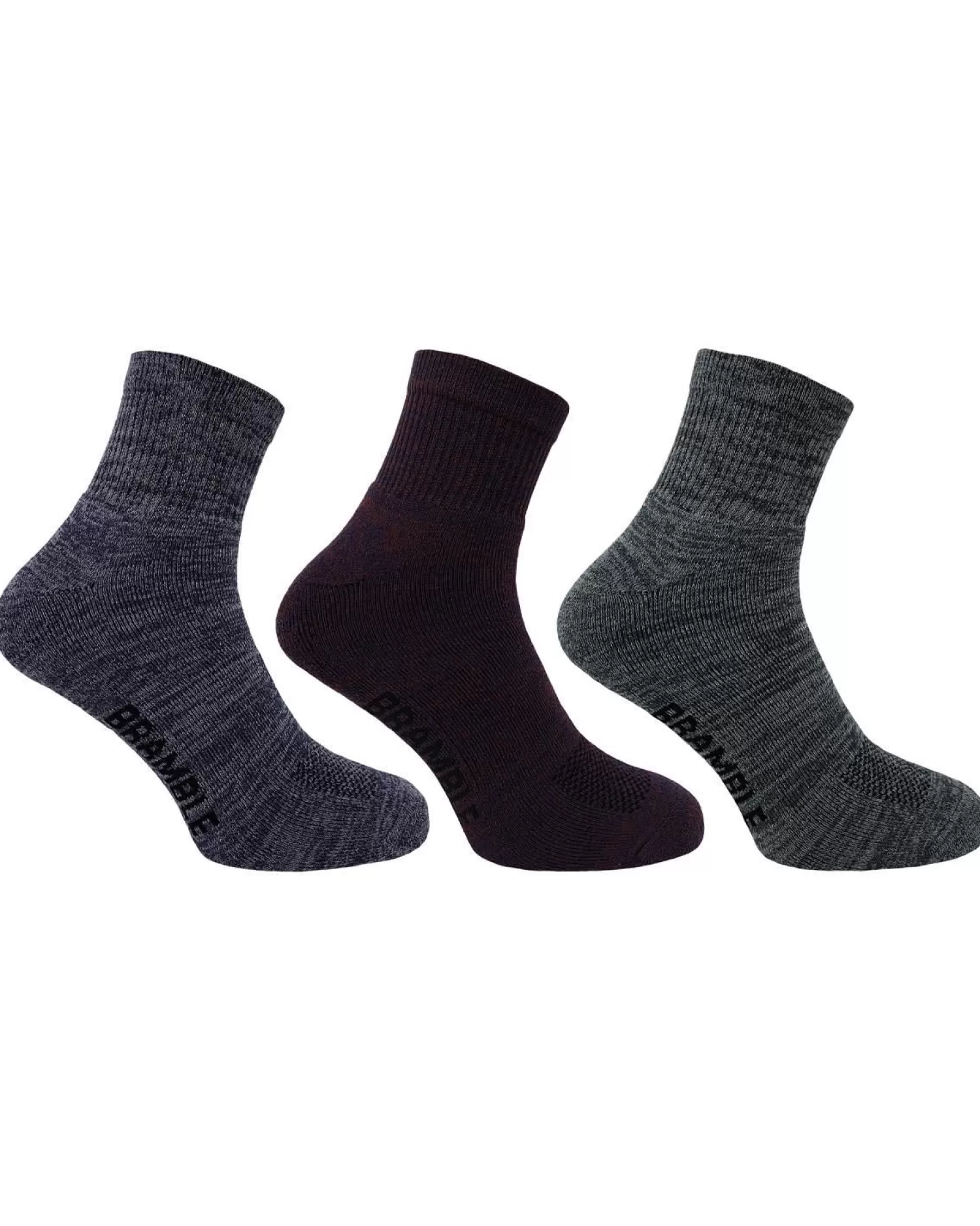 Men Bramble Mens 3 Pack Low Cut Hiker Socks