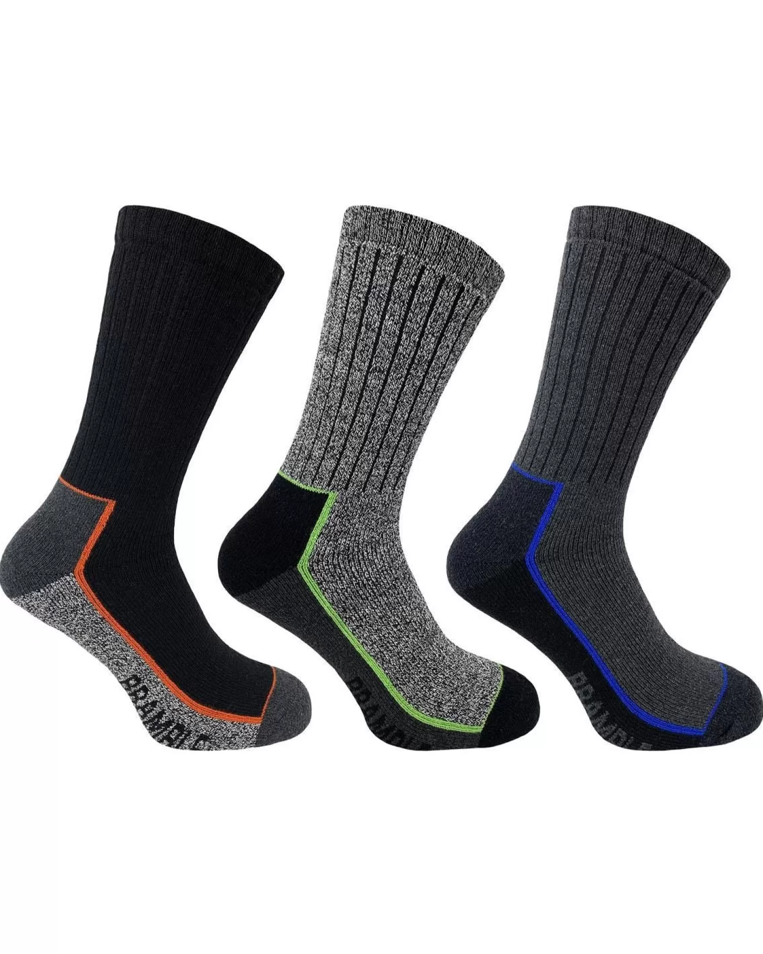 Men Bramble Mens 3 Pack Marl Trekker Boot Socks