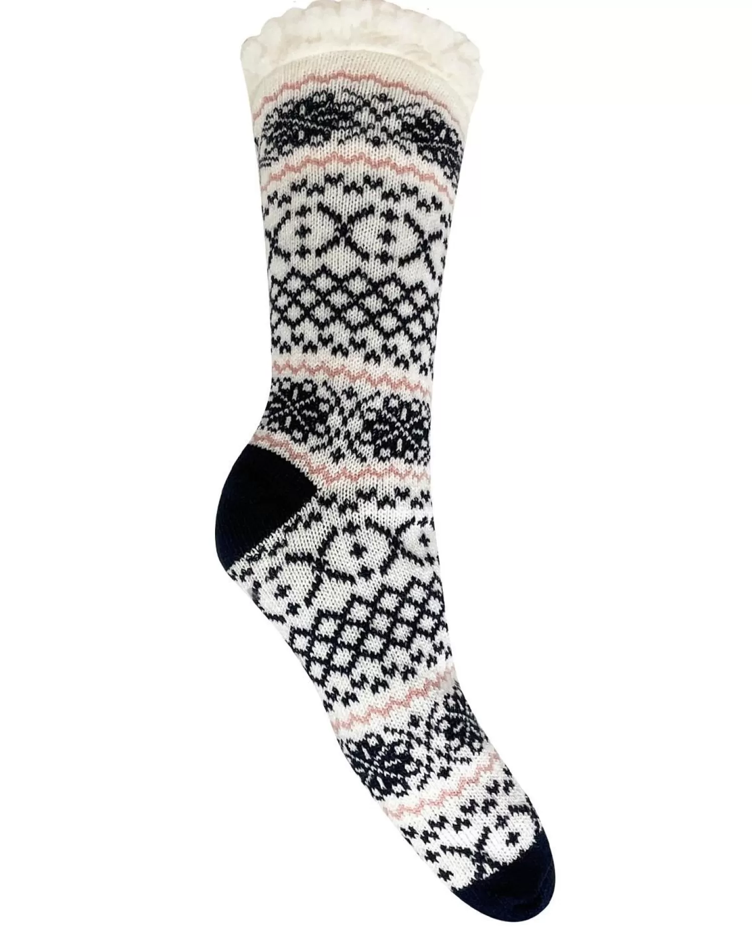 Bramble Socks | Navy Fairisle Lounge Slipper Socks