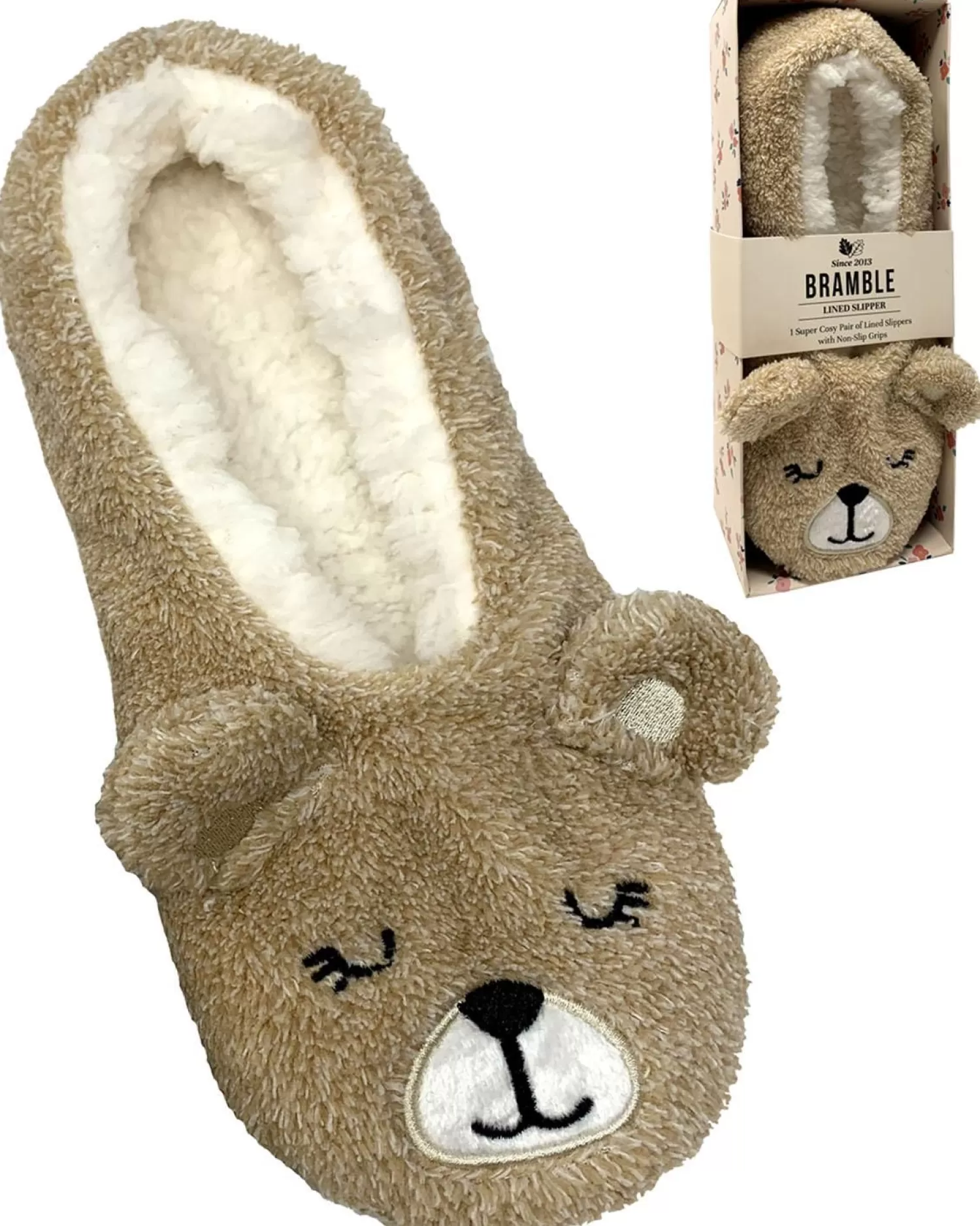 Bramble Slippers | Teddy Bear Slippers In Gift Box