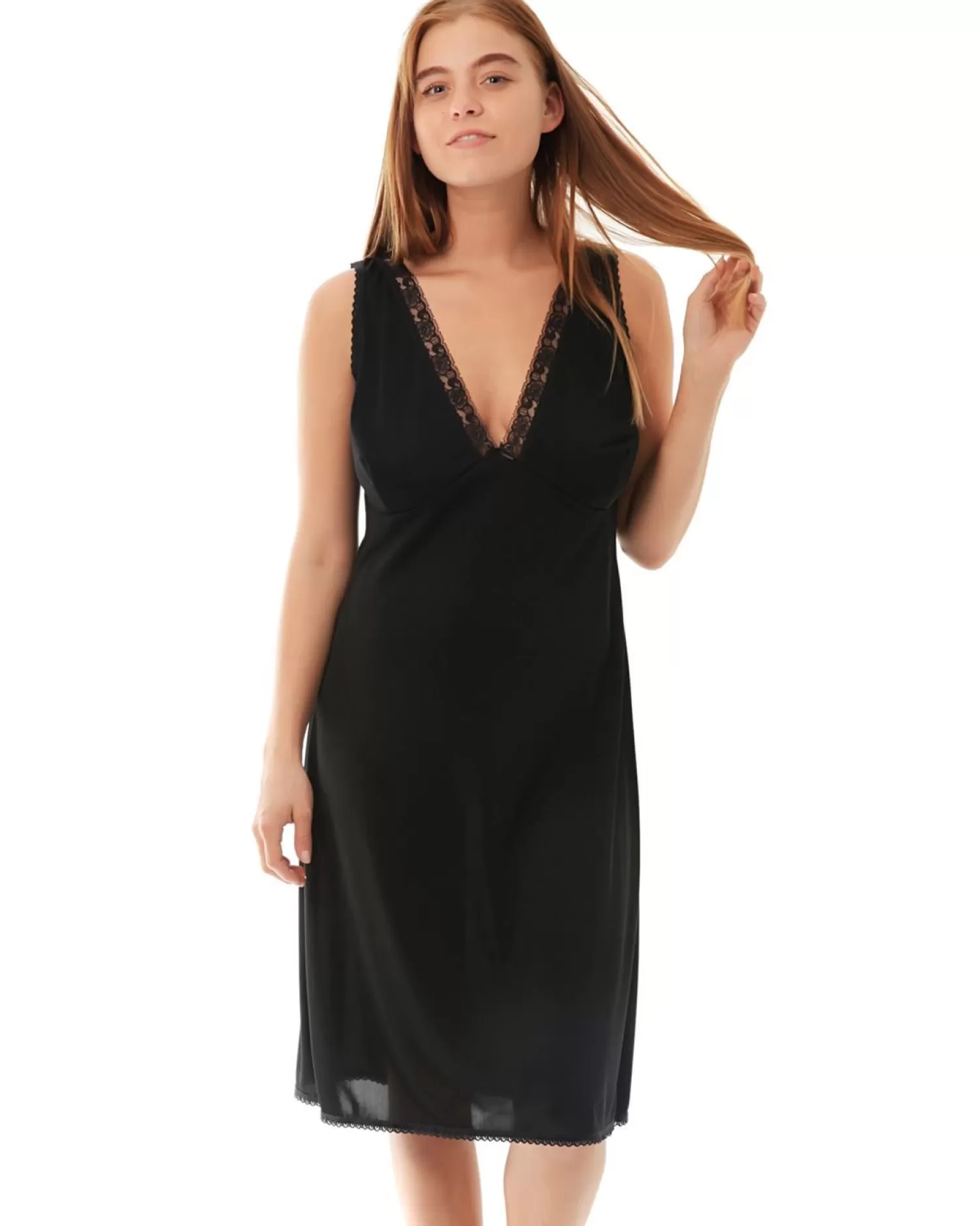 * Slips | Built Up Shoulder Full Slip - Black