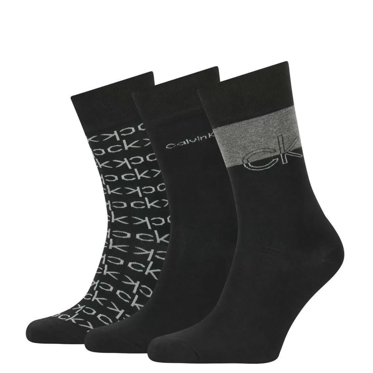 Men Calvin Klein 3 Pairs Mens Socks Gift Set - Black