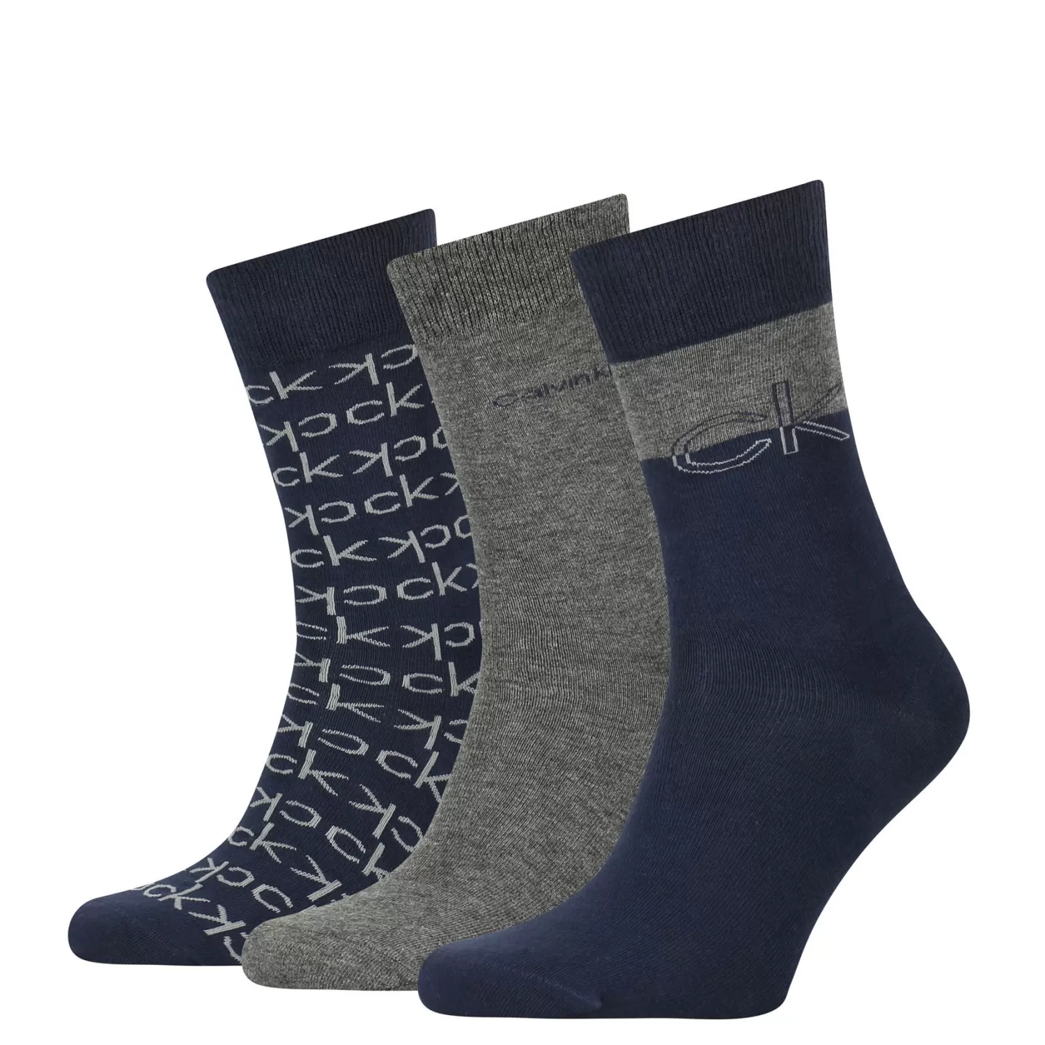 Men Calvin Klein 3 Pairs Mens Socks Gift Set - Peacoat