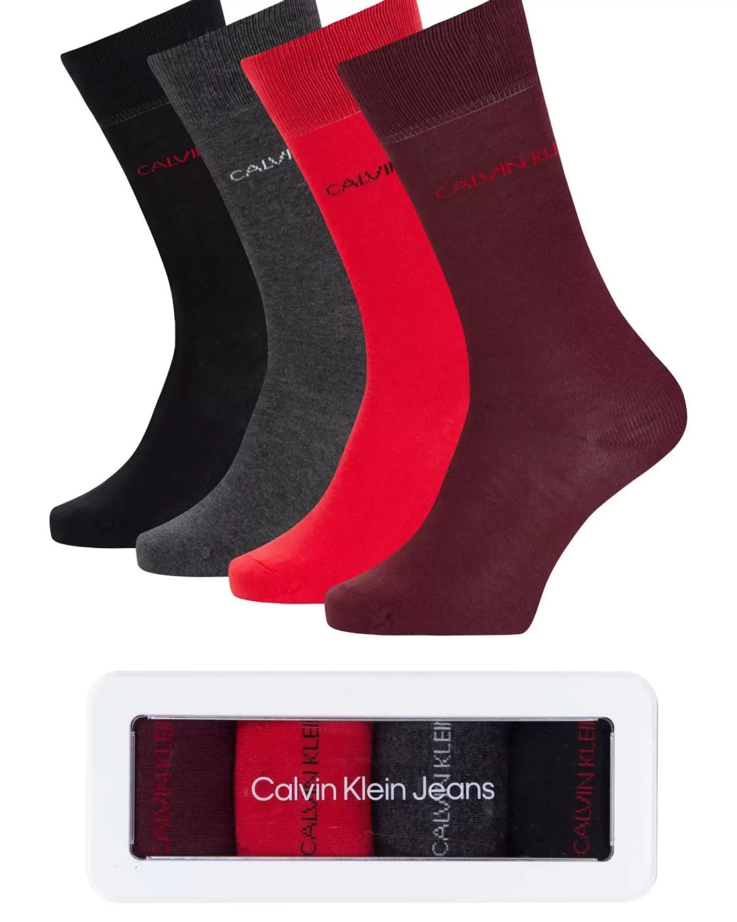 Men Calvin Klein 4 Pairs Mens Socks Gift Set - Tawny Combo