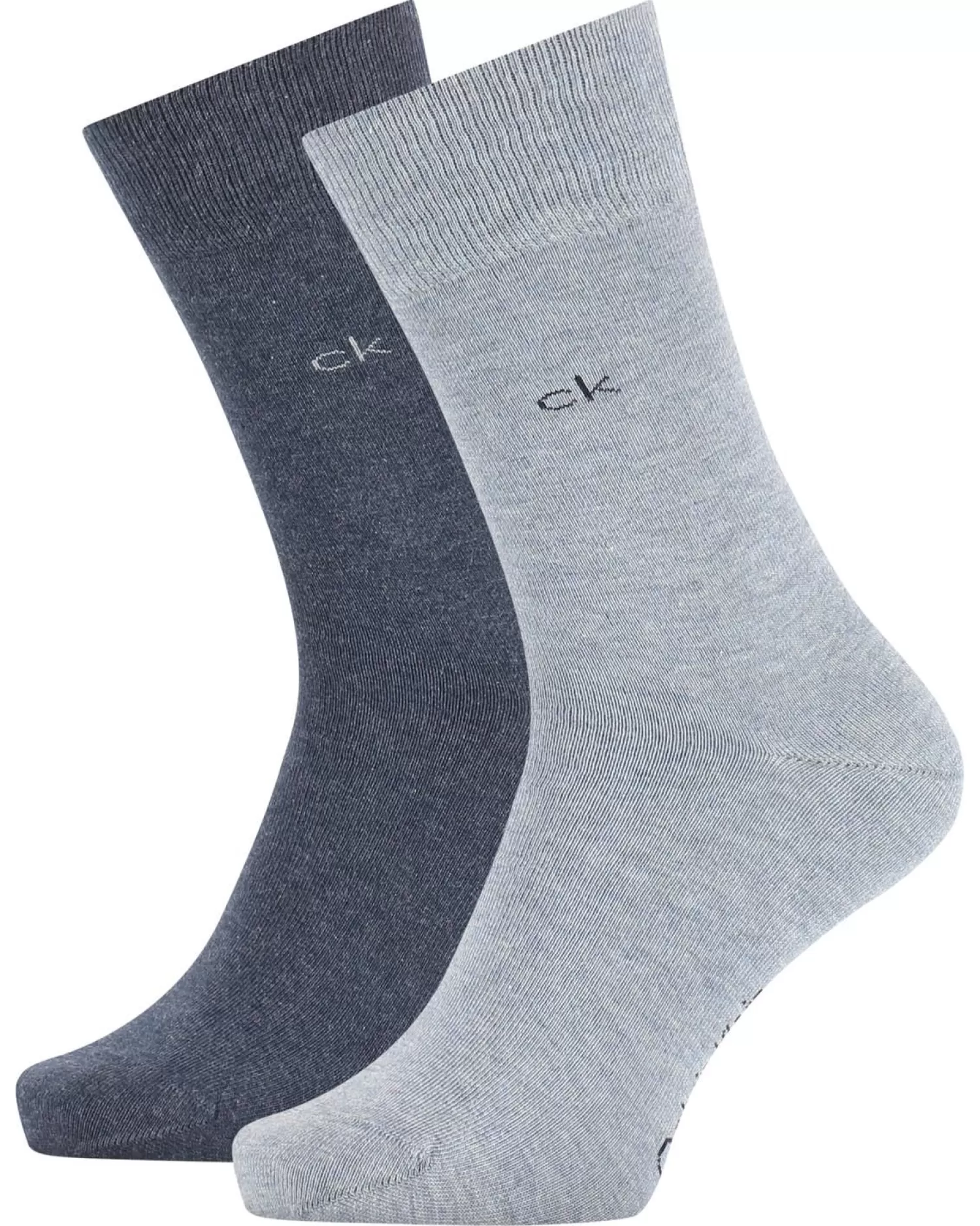 Men Calvin Klein Mens 2 Pack Crew Socks - Denim Combo